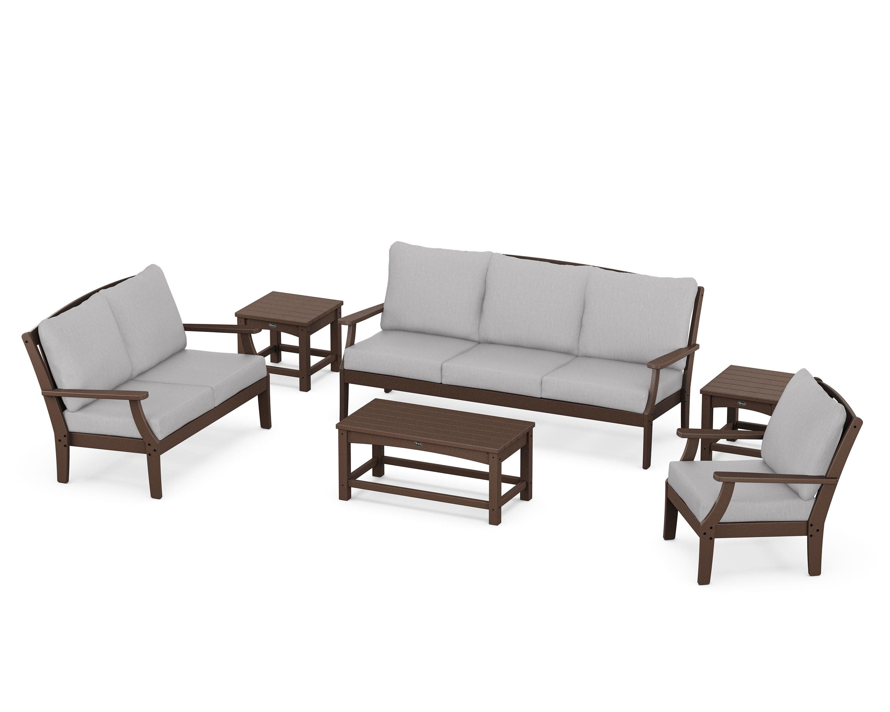 Yacht Club 6-Piece Deep Seating Set in Vintage Lantern / Granite