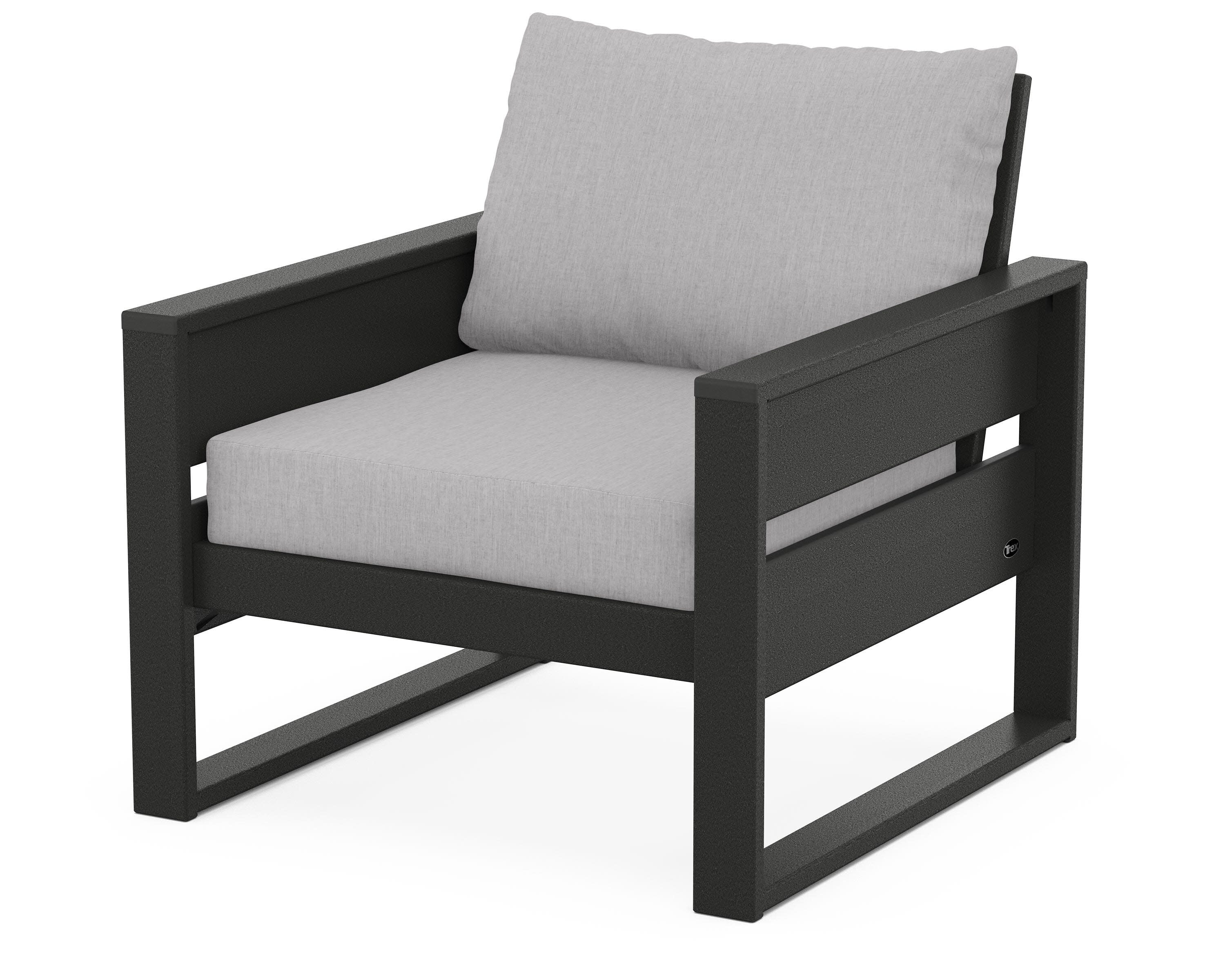 Eastport Club Chair in Charcoal Black / Granite