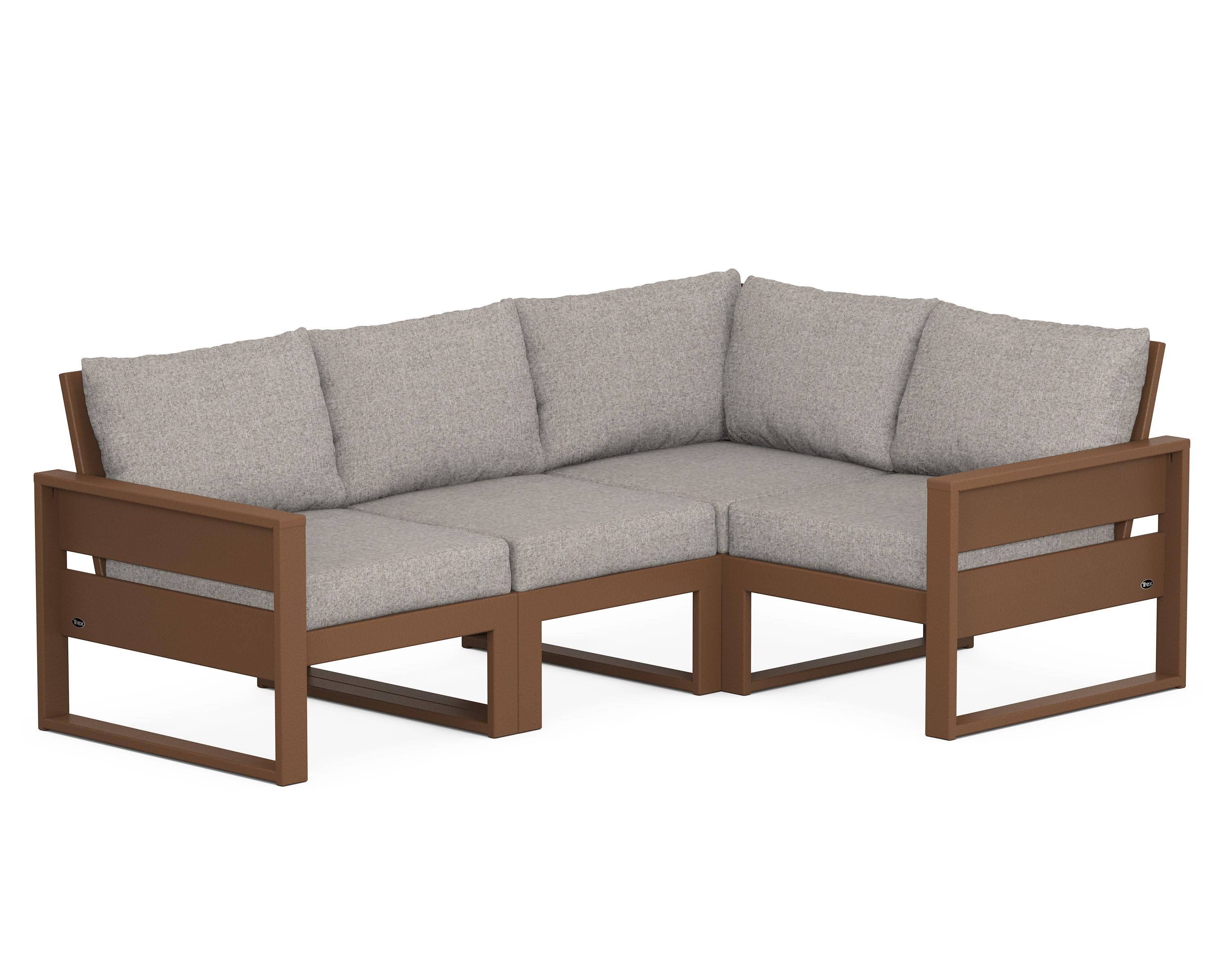 Eastport 4- Piece Sectional in Tree House / Weathered Tweed