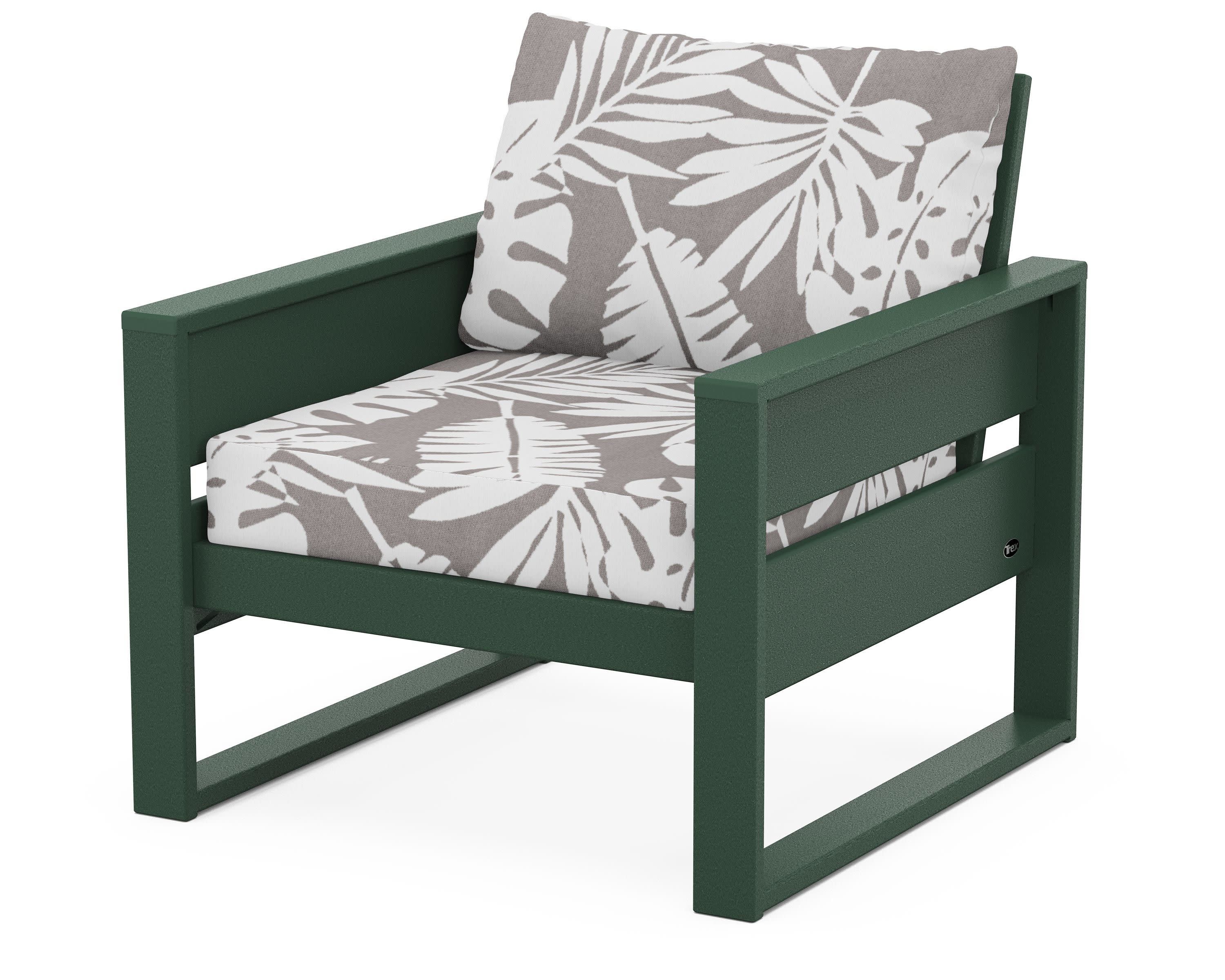 Eastport Club Chair in Rainforest Canopy / Leaf Grey Mist