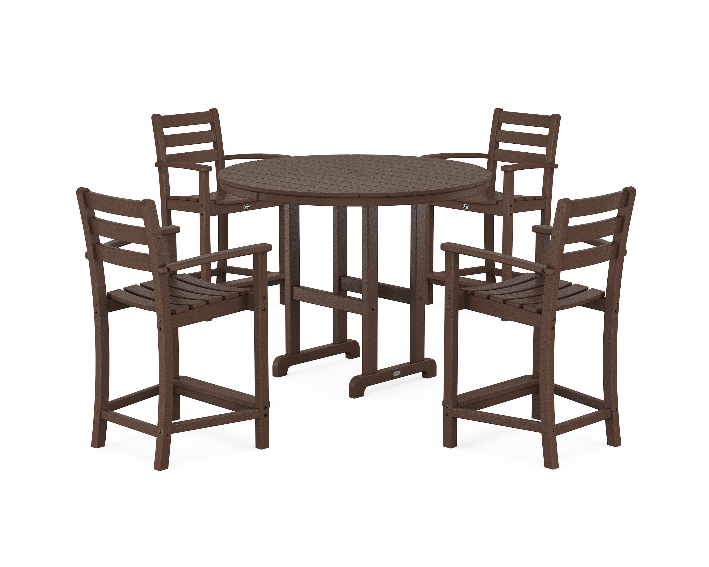 Monterey Bay 5-Piece Arm Chair Counter Set in Vintage Lantern