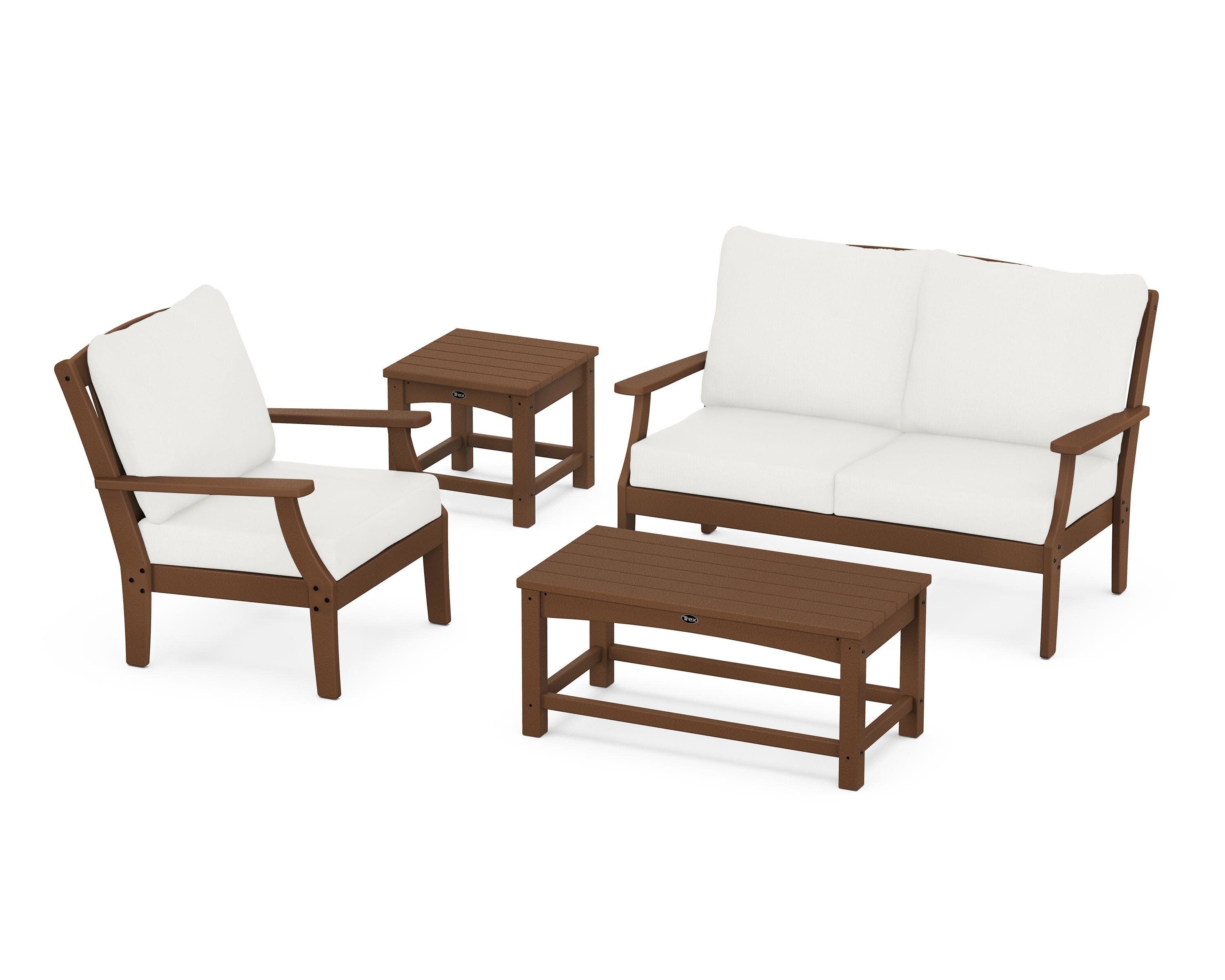 Yacht Club 4-Piece Deep Seating Set in Tree House / Natural Linen