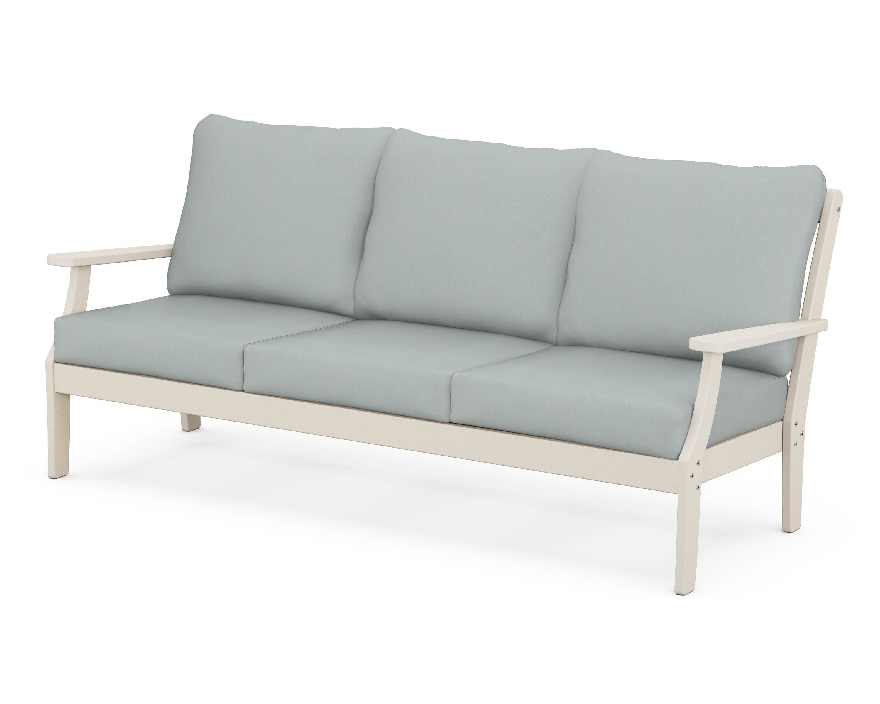 Yacht Club Deep Seating Sofa in Sand Castle / Spa