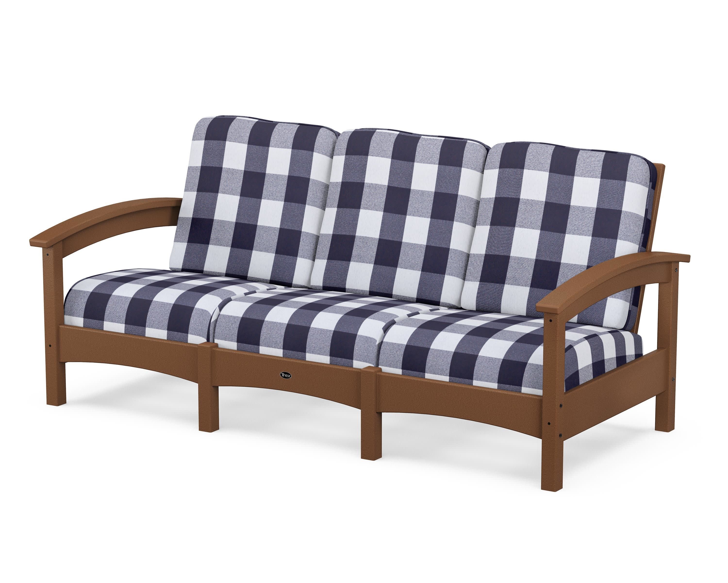 Rockport Club Sofa in Tree House / Buffalo Plaid Navy
