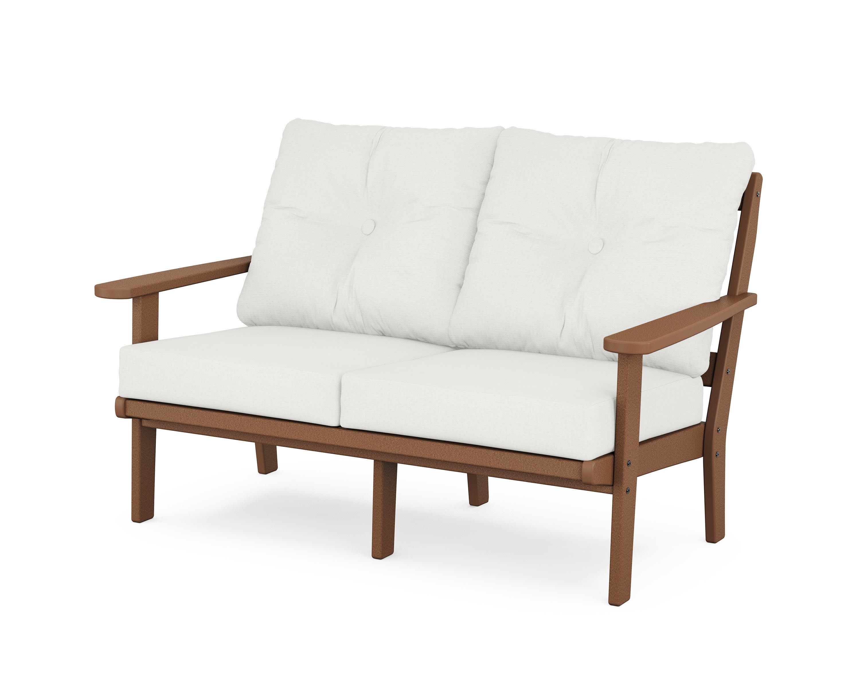Cape Cod Deep Seating Loveseat in Tree House / Natural Linen