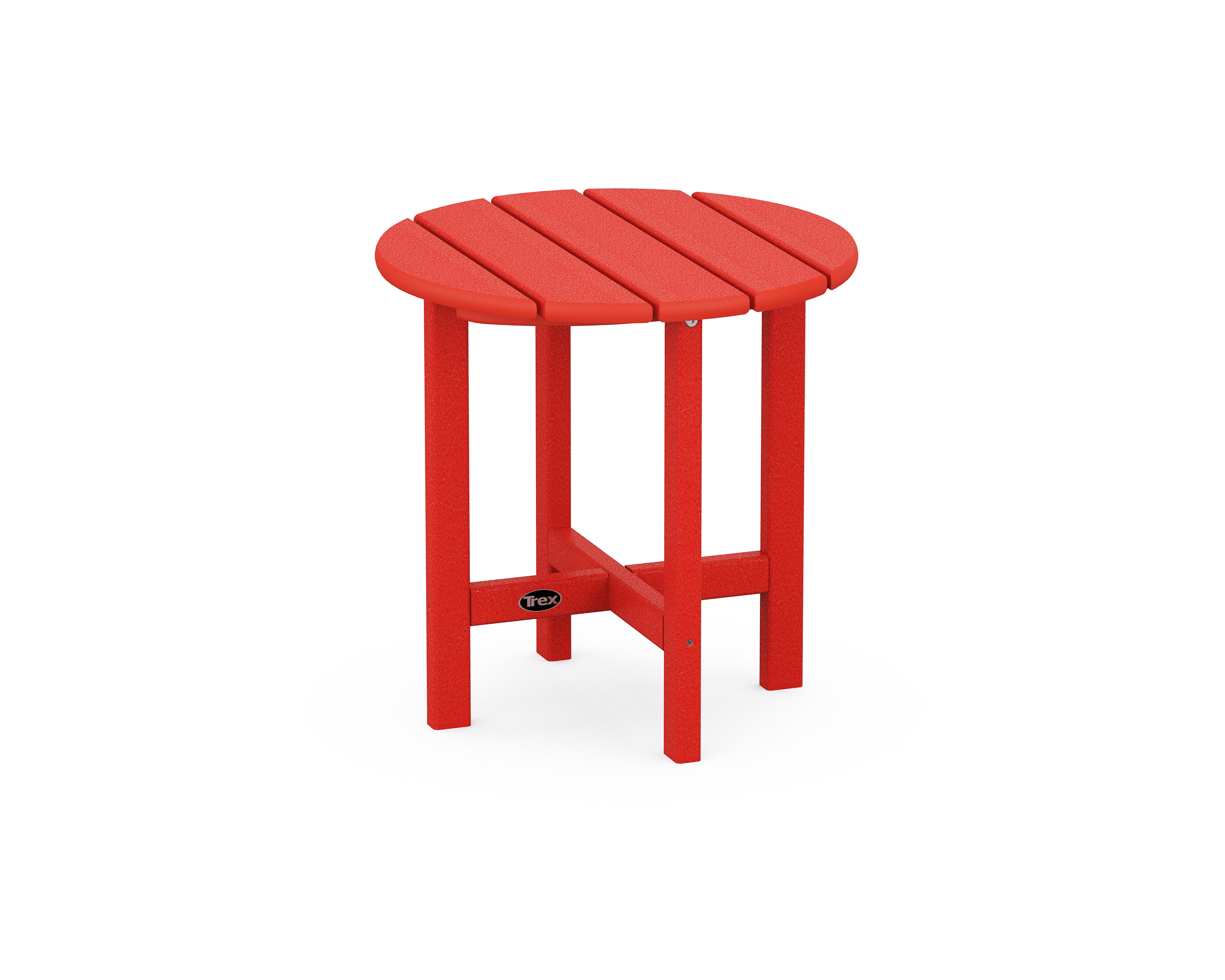 Cape Cod Round 18" Side Table in Sunset Red