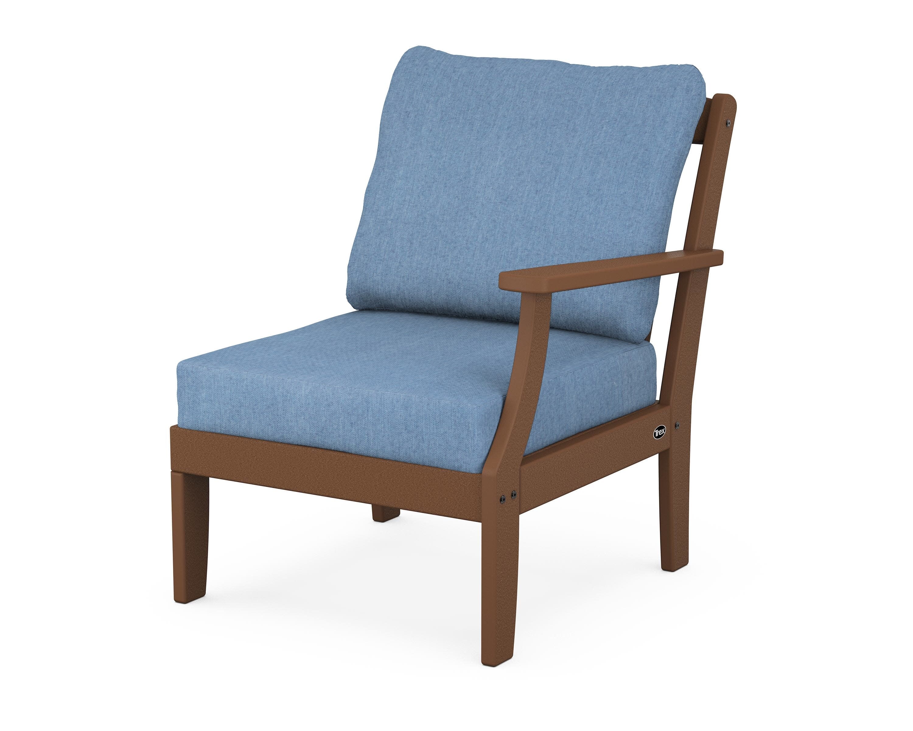 Yacht Club Modular Right Arm Chair in Tree House / Sky Blue