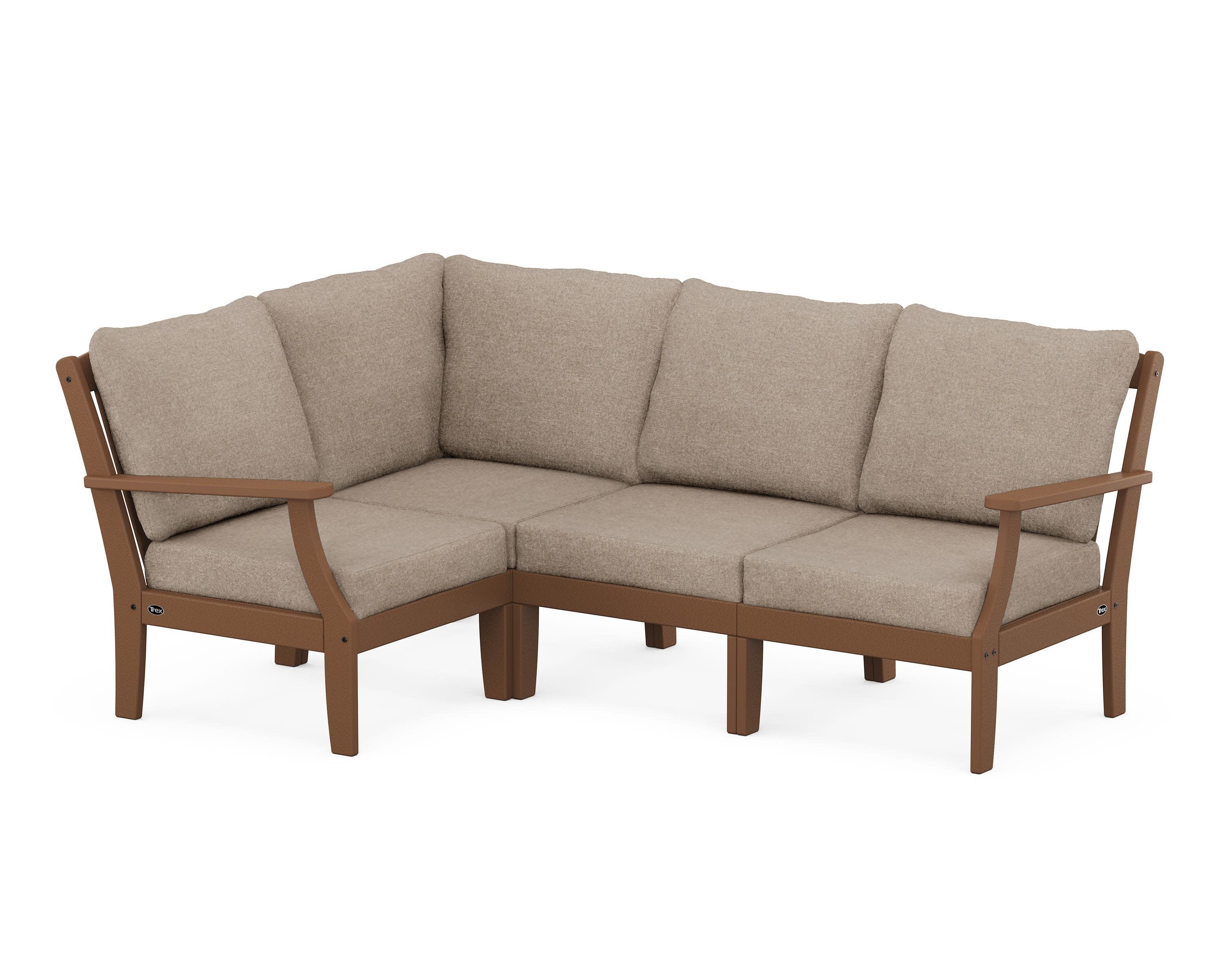 Yacht Club Modular 4-Piece Deep Seating Set in Tree House / Spiced Burlap