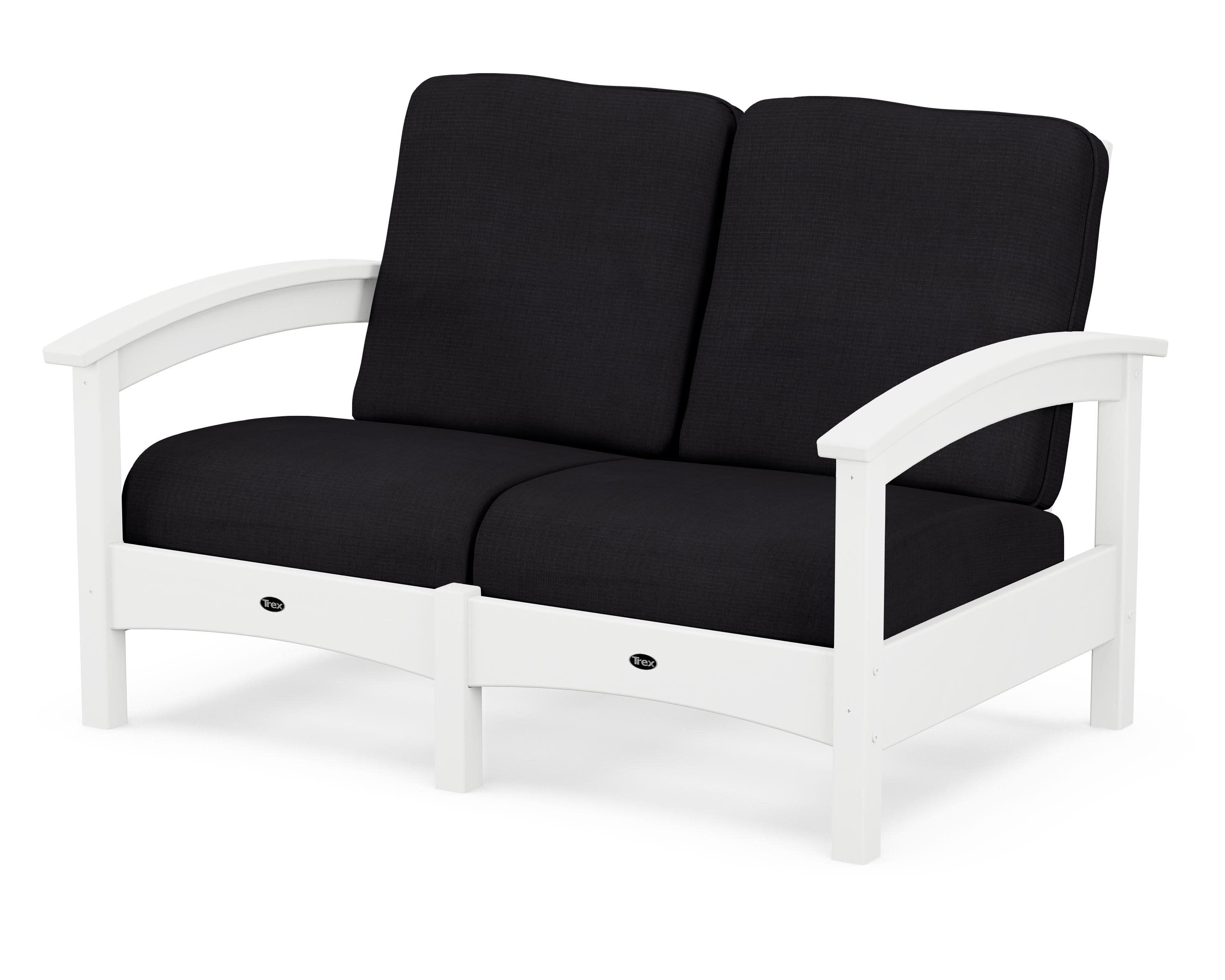Rockport Club Loveseat in Classic White / Midnight Linen