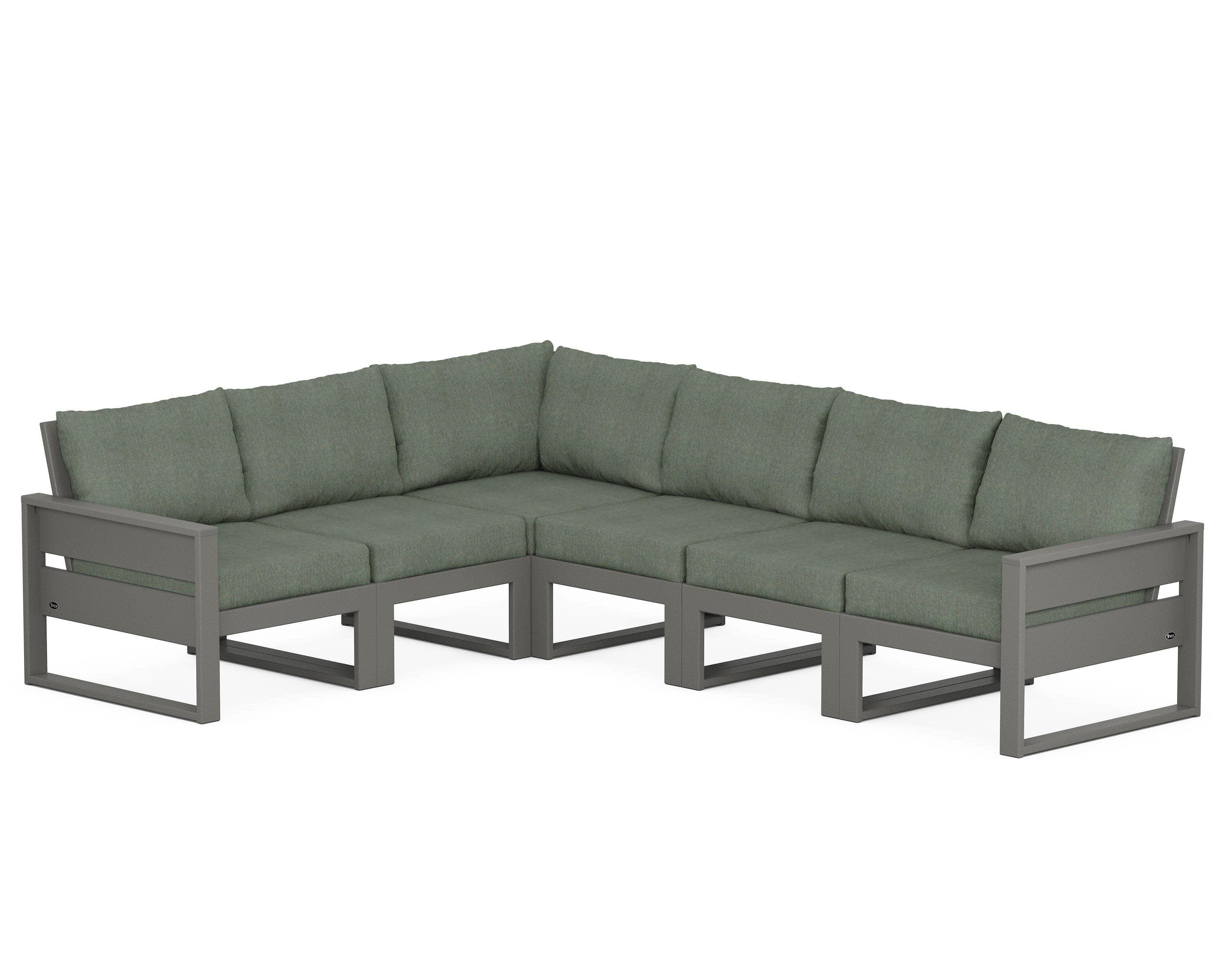 Eastport 6-Piece Sectional in Stepping Stone / Cast Sage