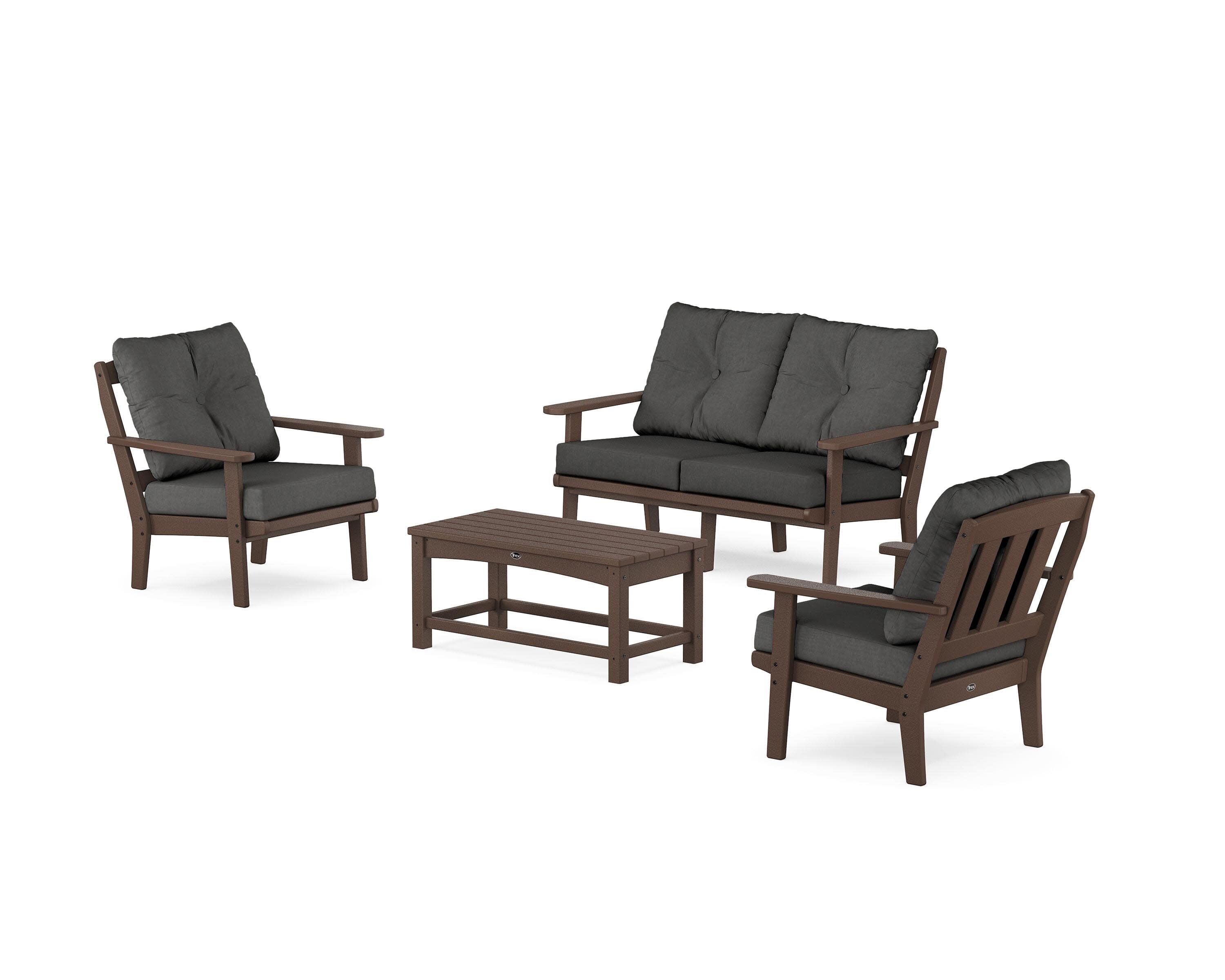Cape Cod 4-Piece Deep Seating Set with Loveseat in Vintage Lantern / Spectrum Carbon