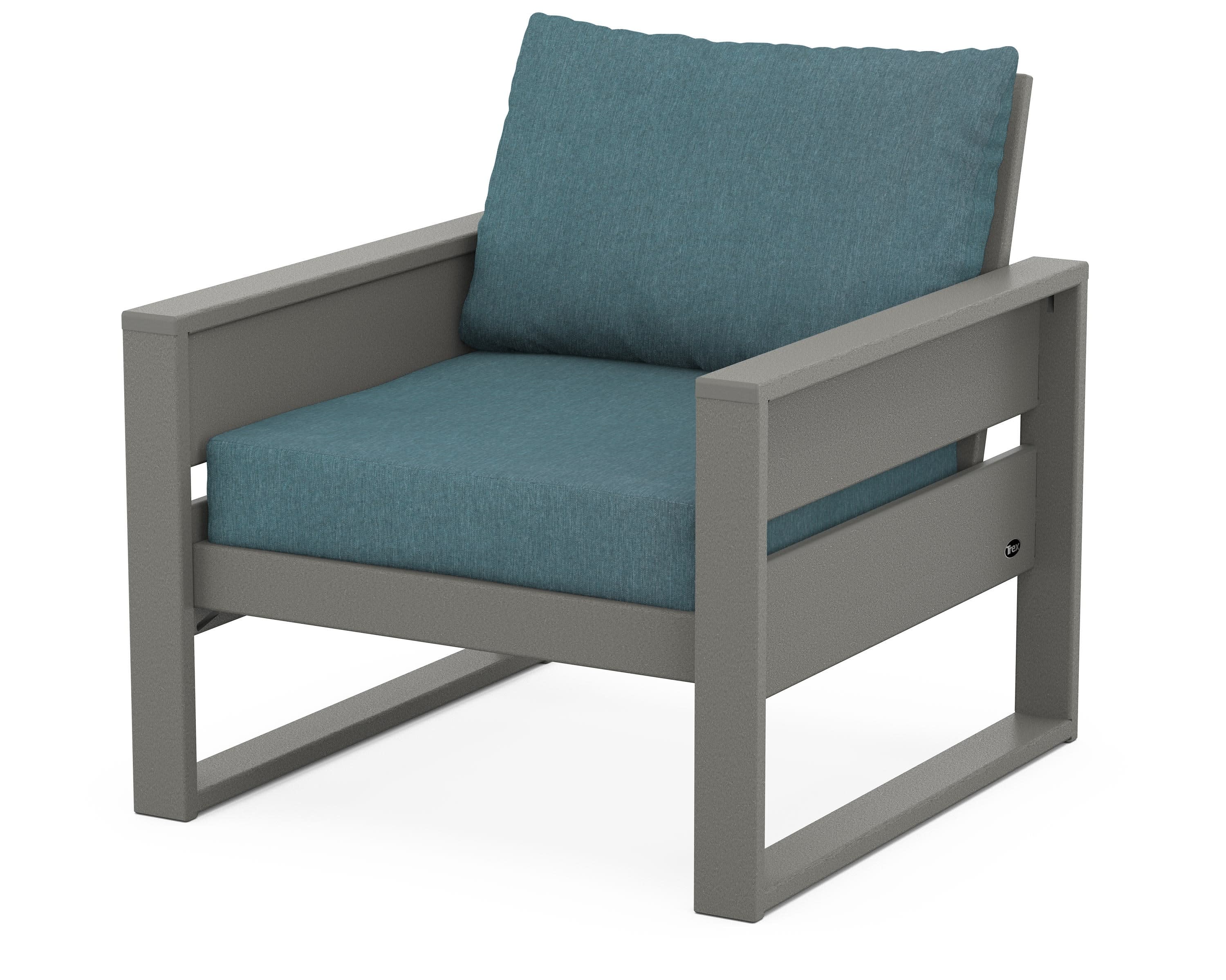 Eastport Club Chair in Stepping Stone / Ocean Teal