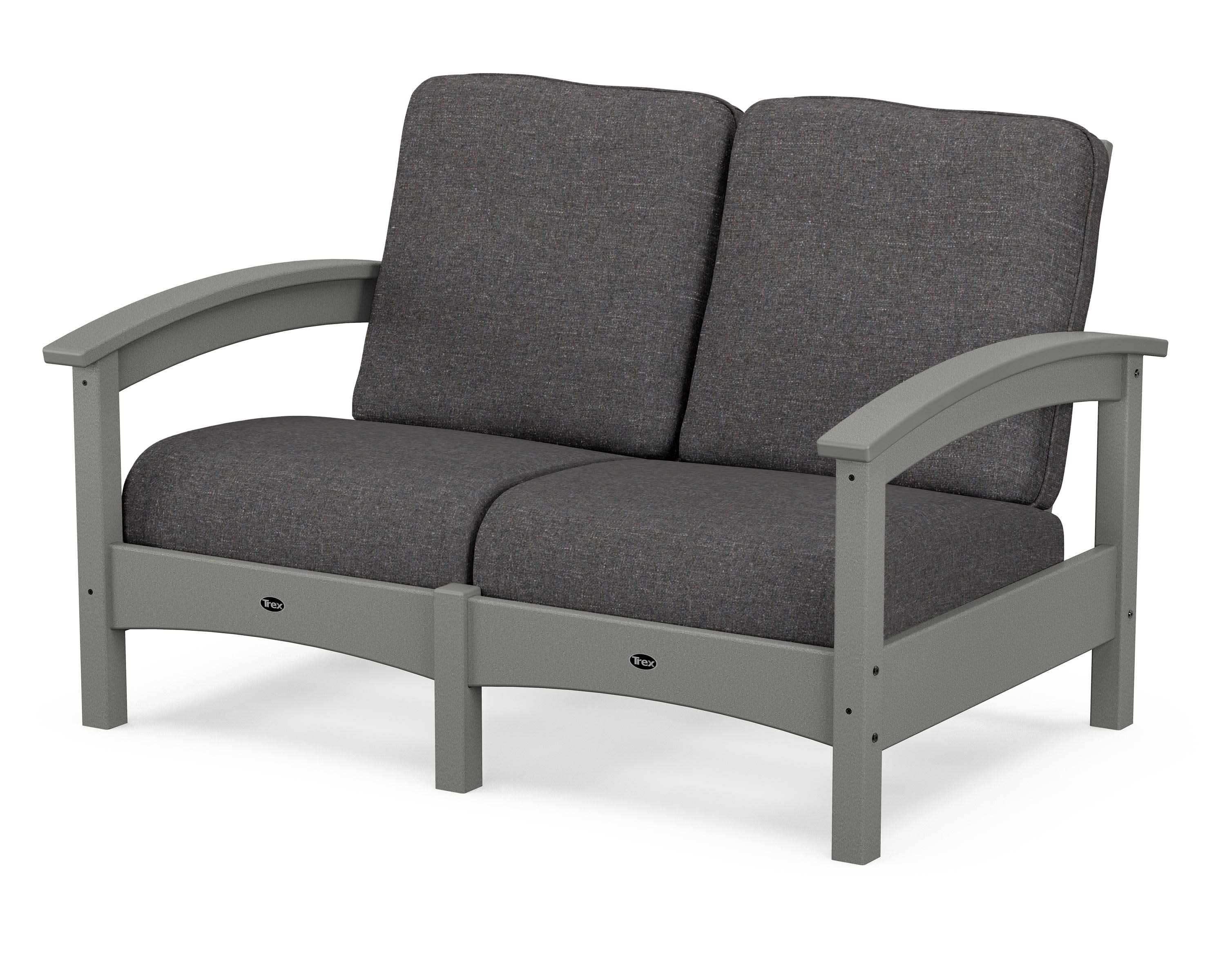 Rockport Club Loveseat in Stepping Stone / Ash Charcoal