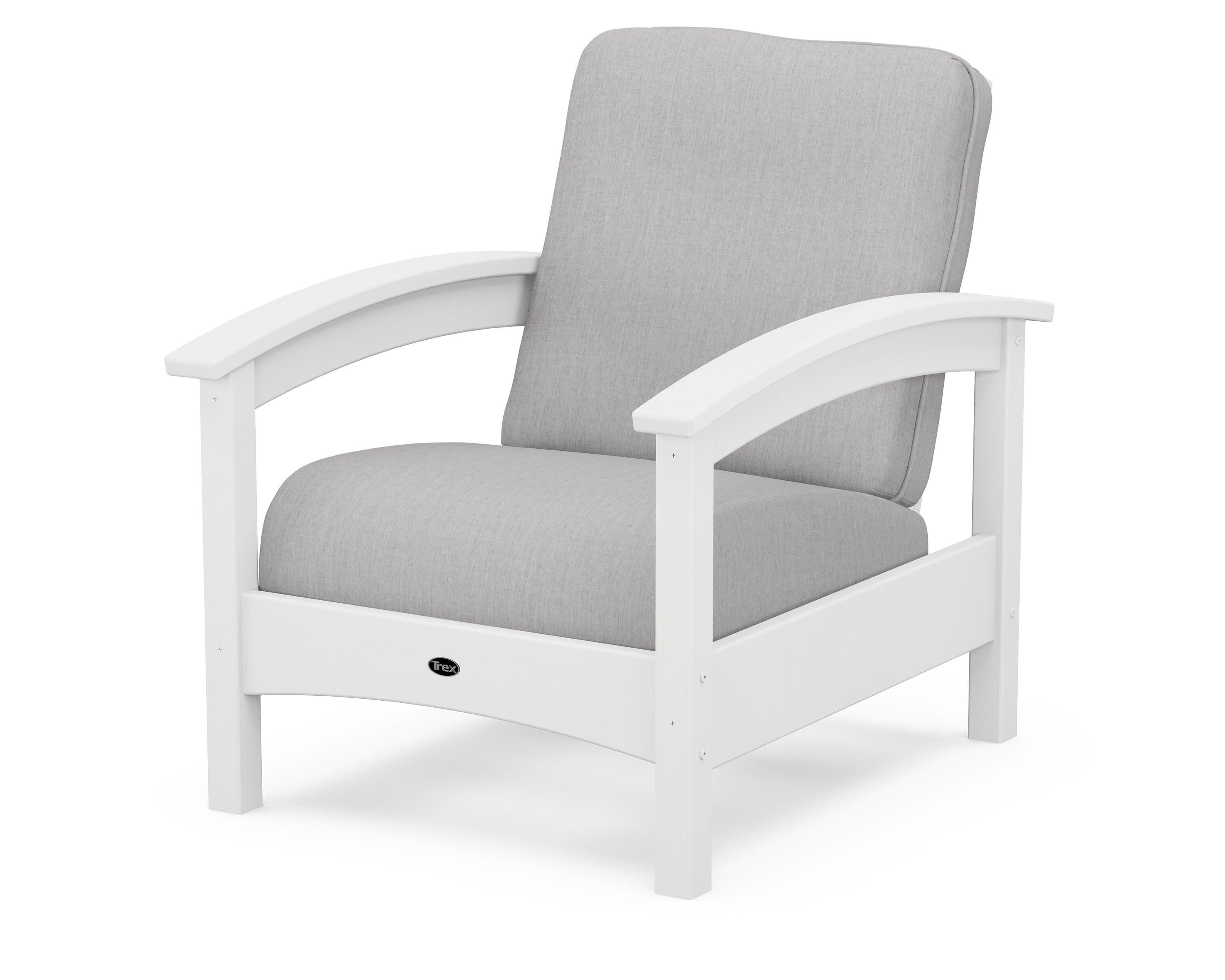 Rockport Club Chair in Classic White / Granite