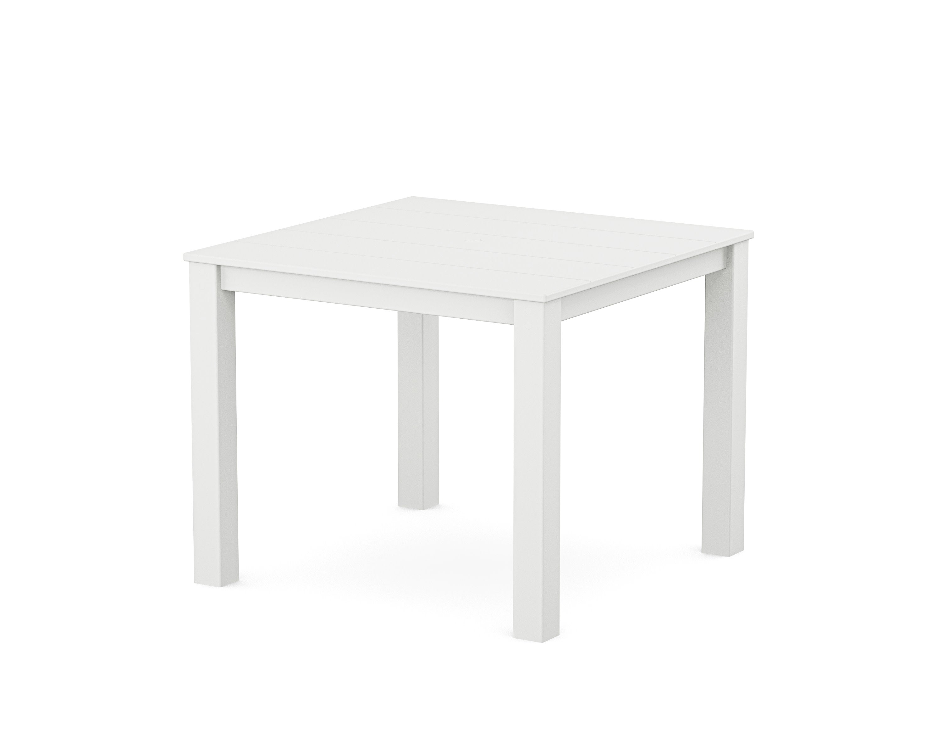 Parsons 38" Square Dining Table in Classic White