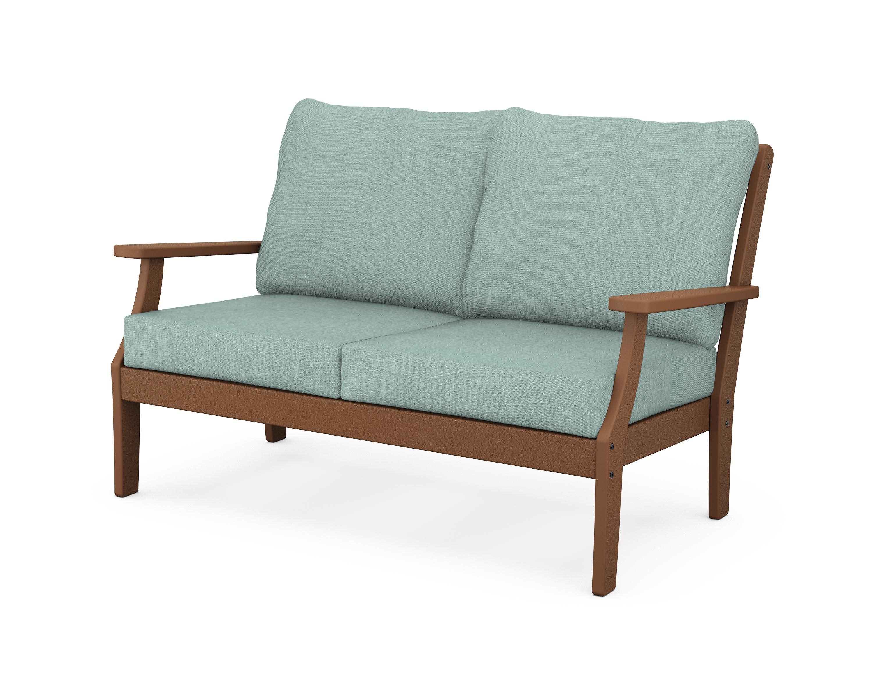 Yacht Club Deep Seating Loveseat in Tree House / Glacier Spa