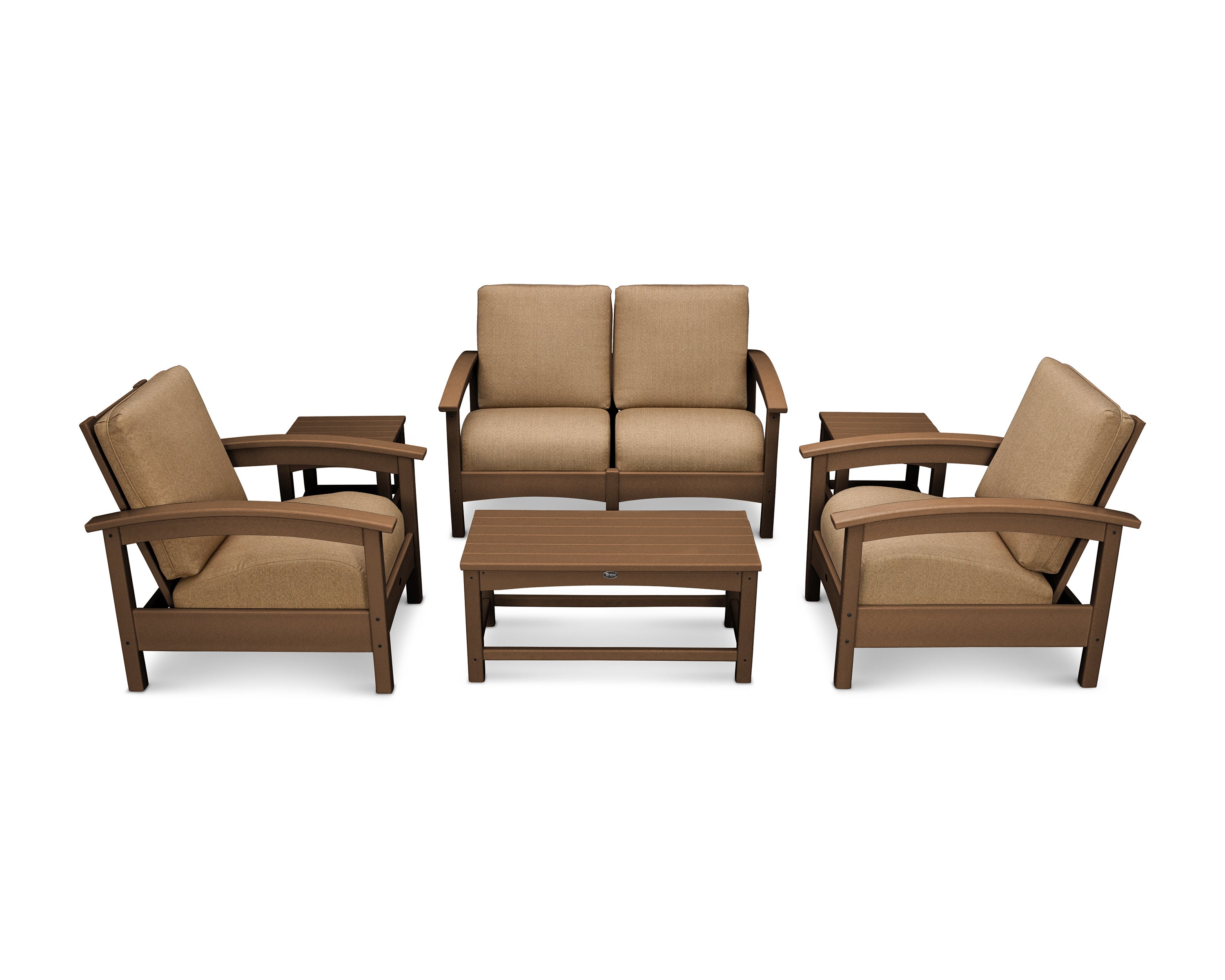Rockport Club 6-Piece Deep Seating Conversation Set in Tree House / Sesame
