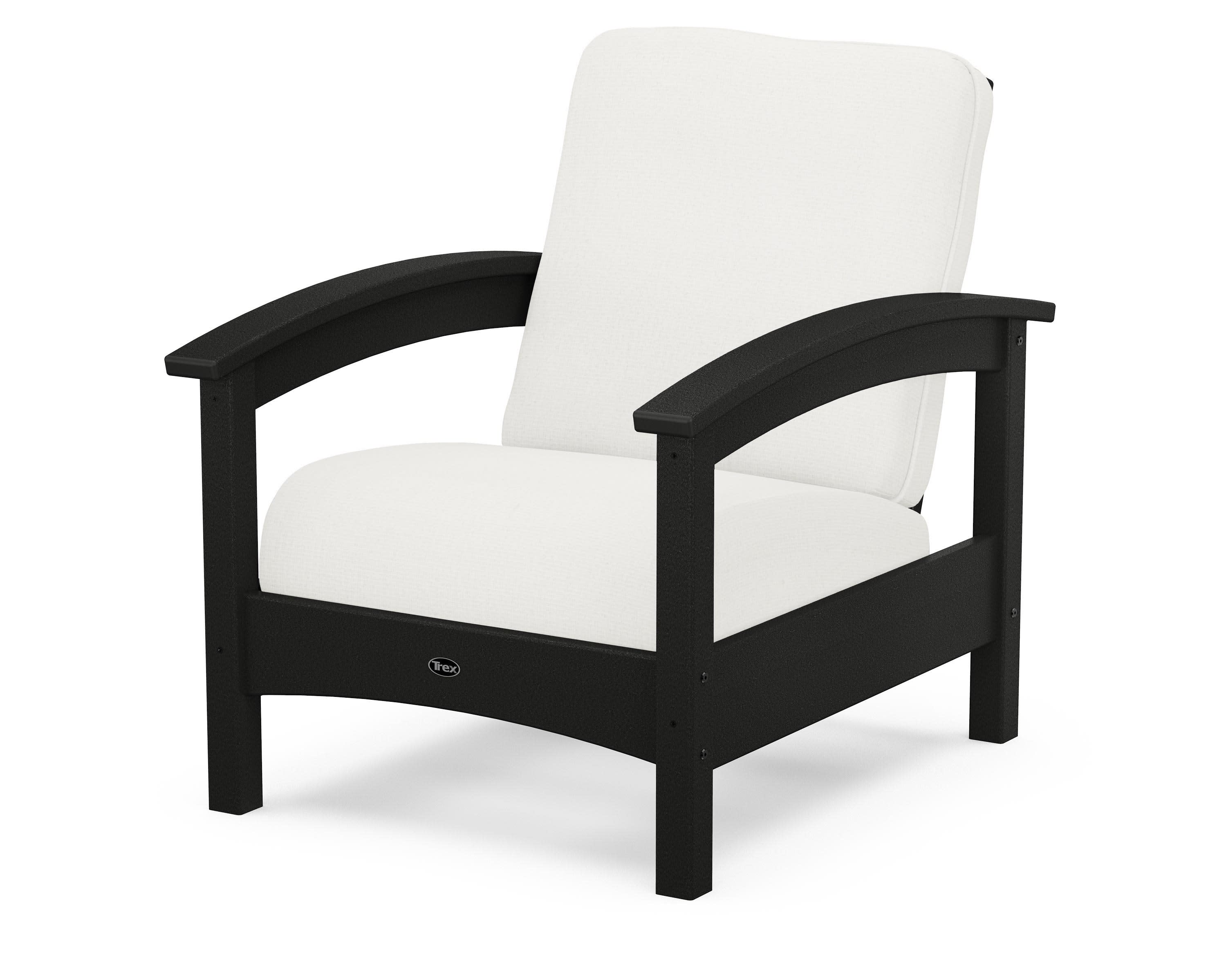 Rockport Club Chair in Charcoal Black / Natural Linen