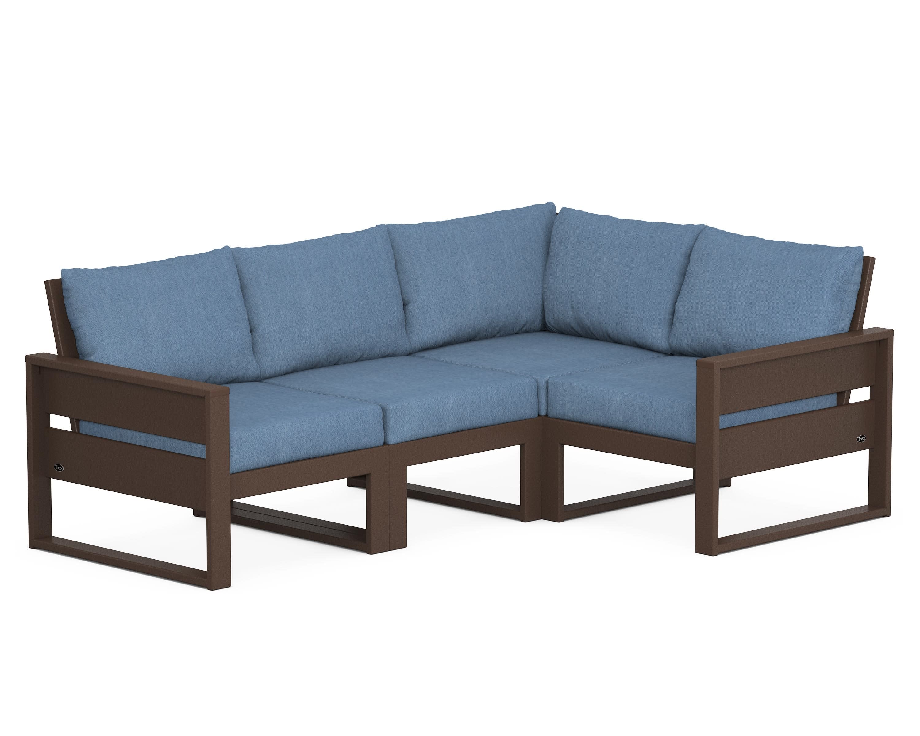 Eastport 4- Piece Sectional in Vintage Lantern / Sky Blue
