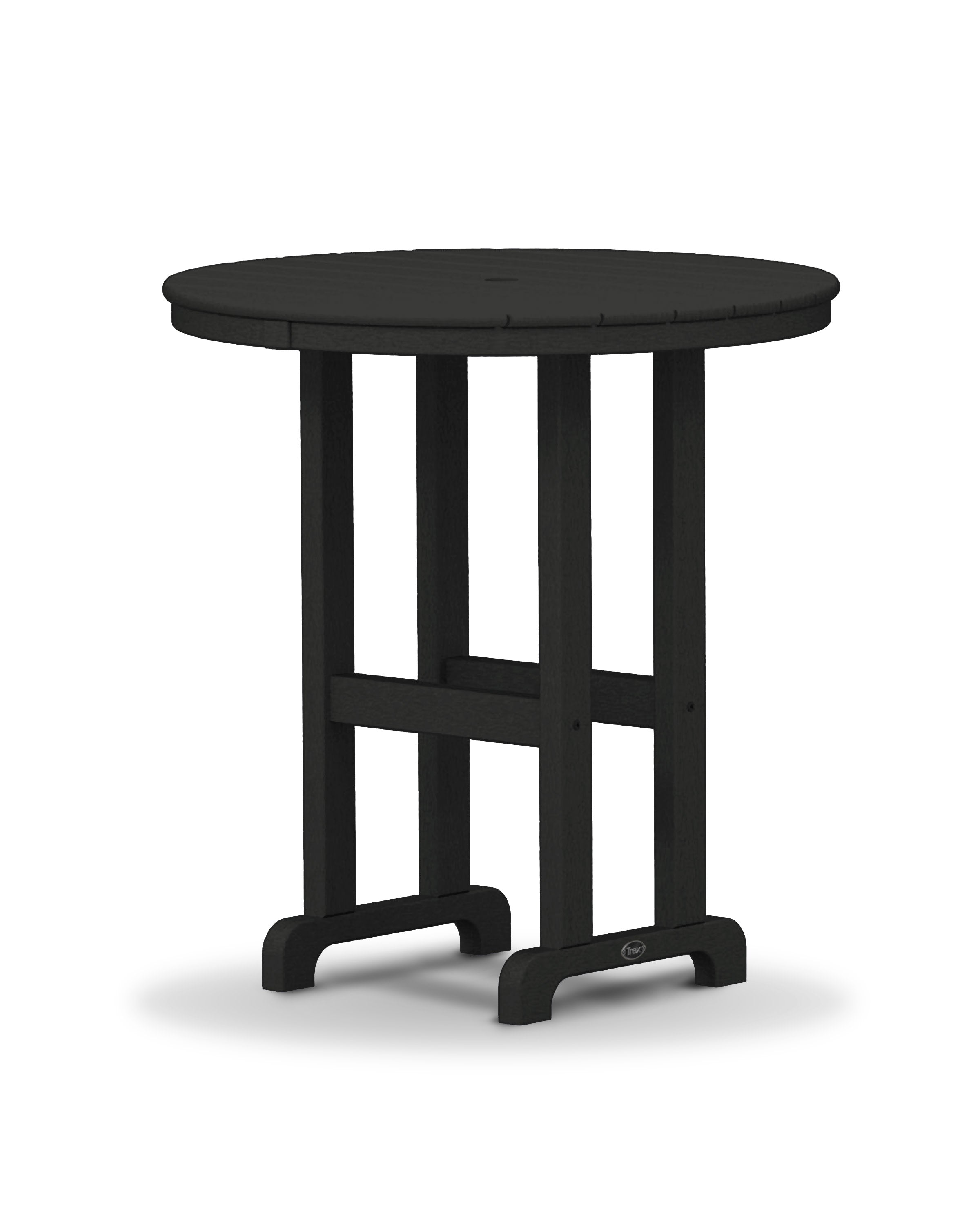 Monterey Bay Round 36" Counter Table in Charcoal Black