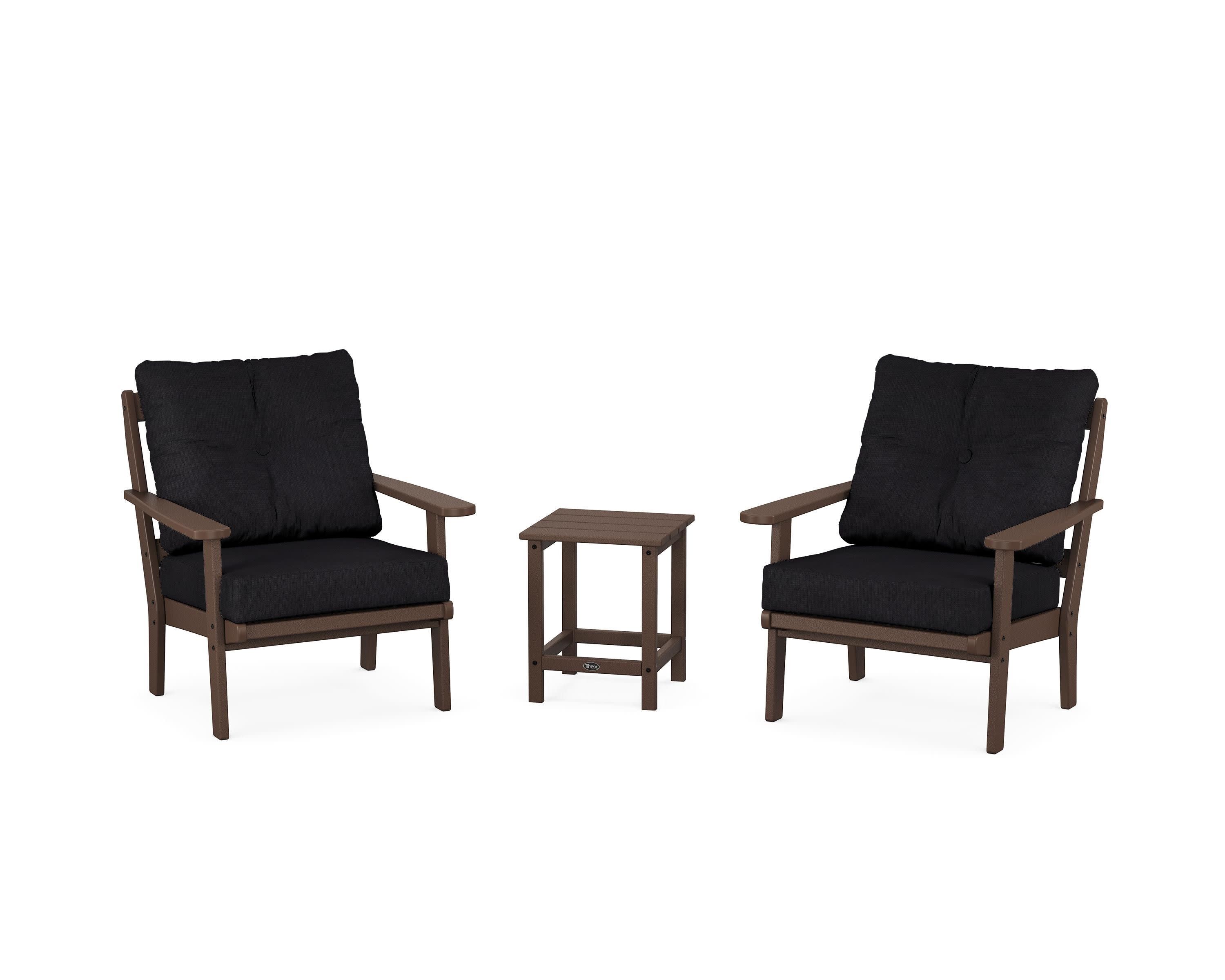 Cape Cod 3-Piece Deep Seating Set in Vintage Lantern / Midnight Linen