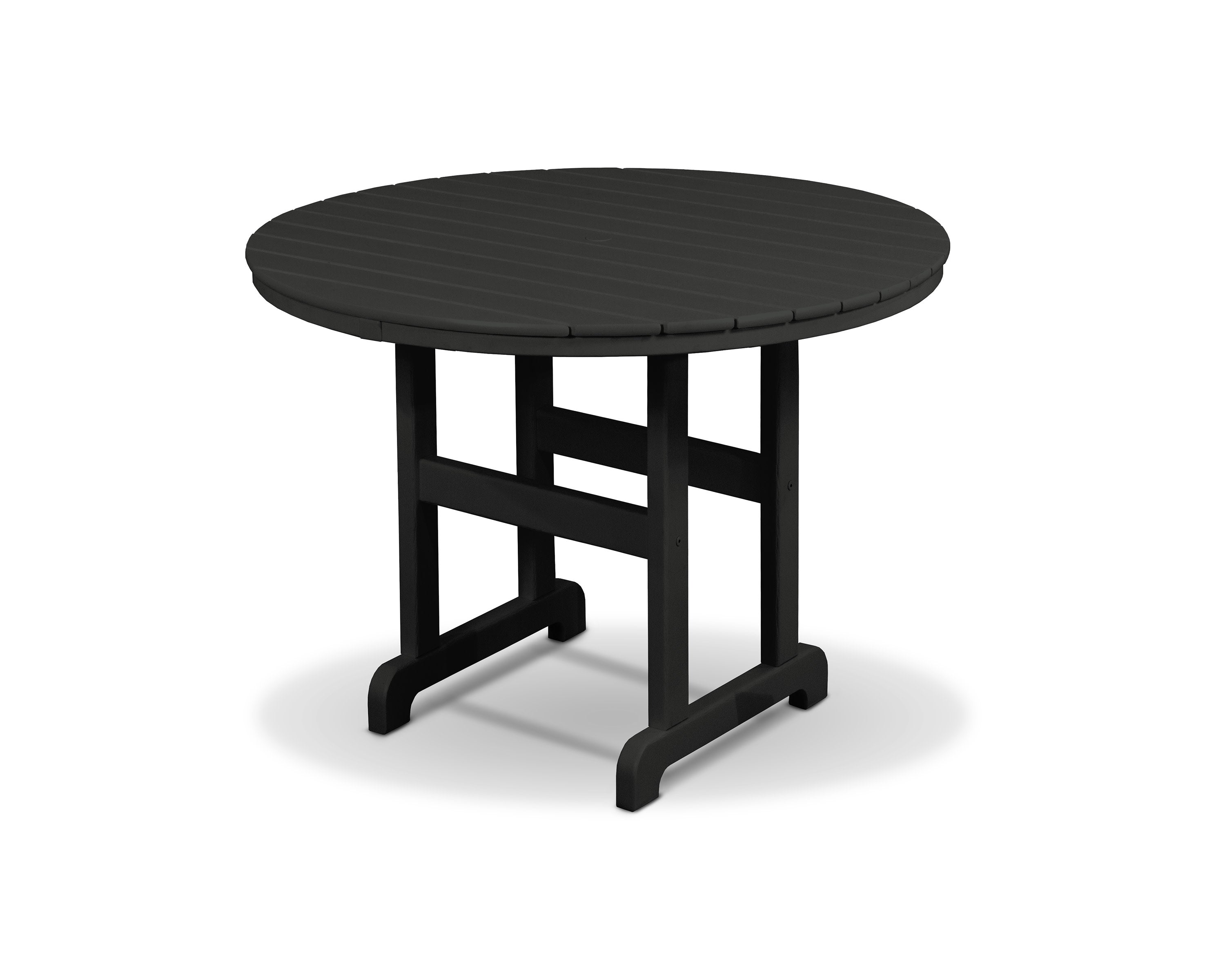 Monterey Bay Round 36" Dining Table in Charcoal Black