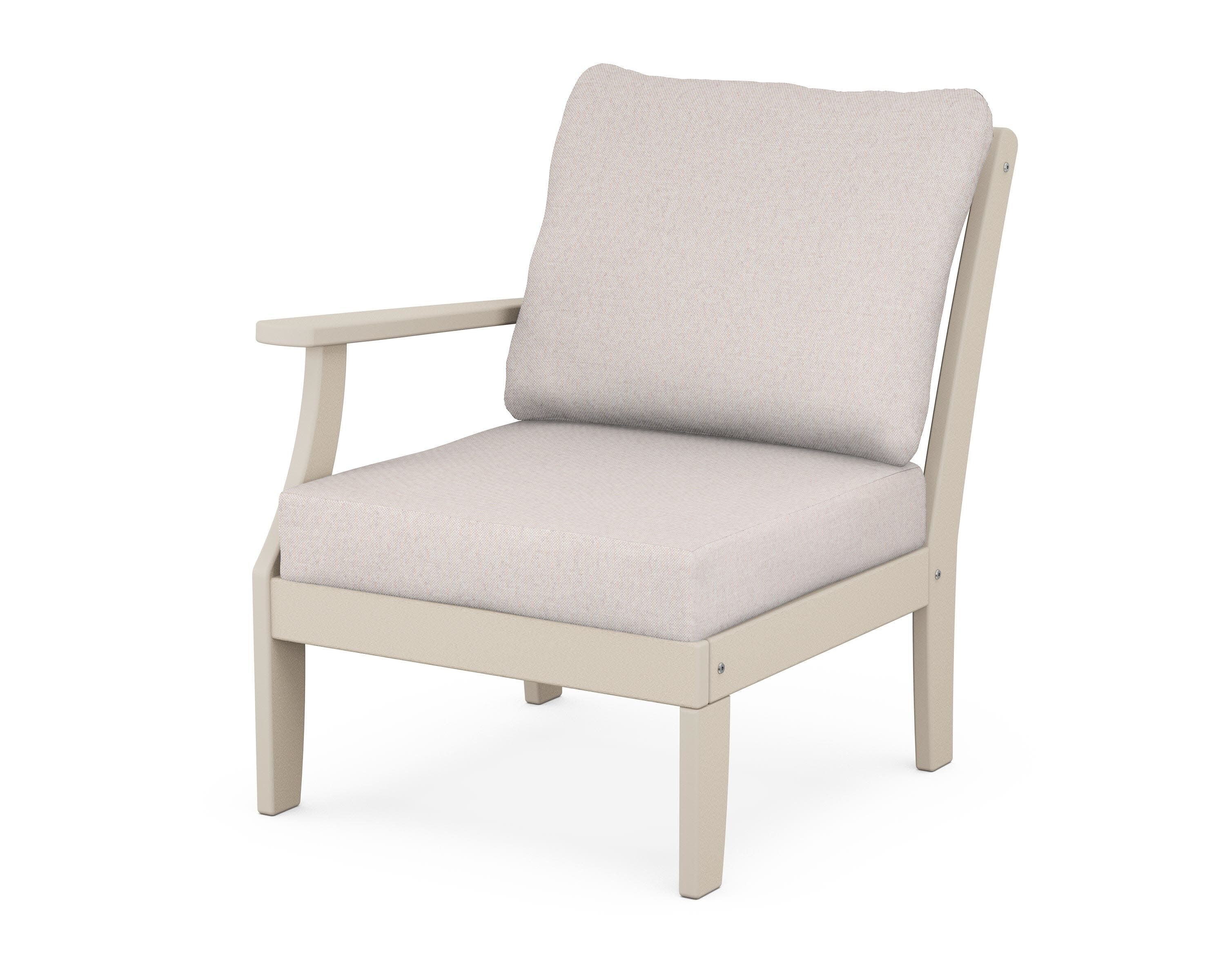 Yacht Club Modular Left Arm Chair in Sand Castle / Dune Burlap