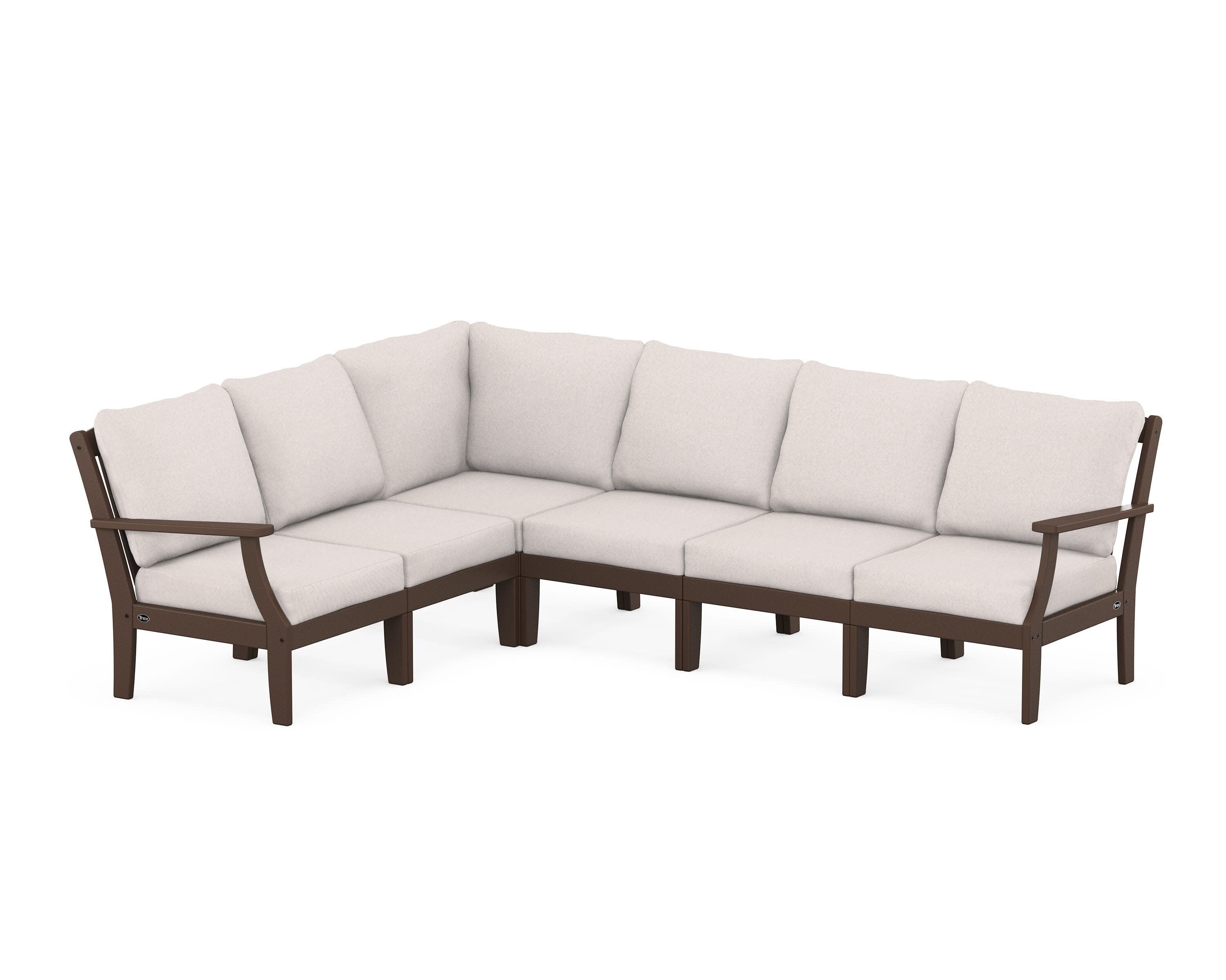Yacht Club Modular 6-Piece Deep Seating Set in Vintage Lantern / Dune Burlap