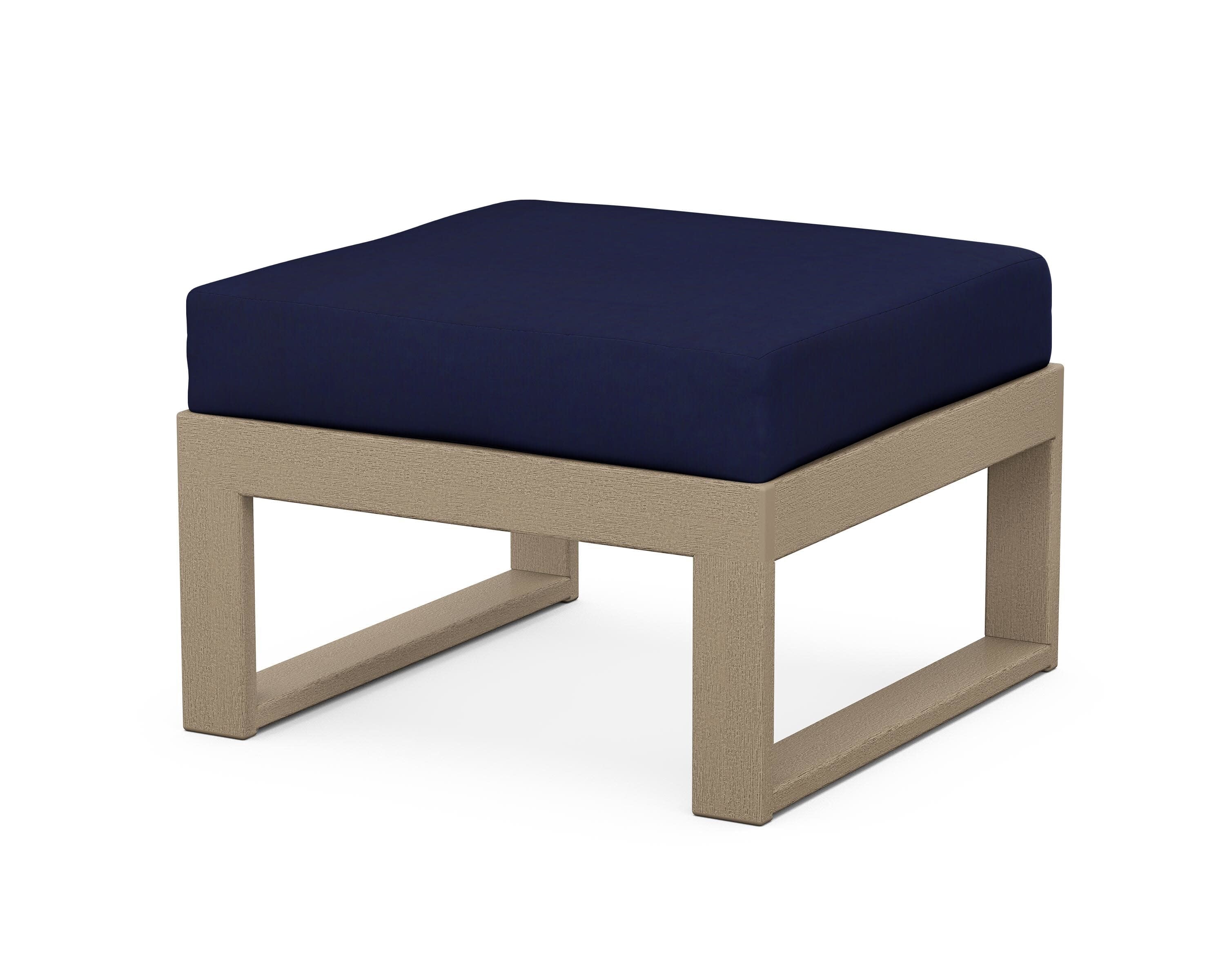 Modular Ottoman - Modern in Vintage Sahara / Navy