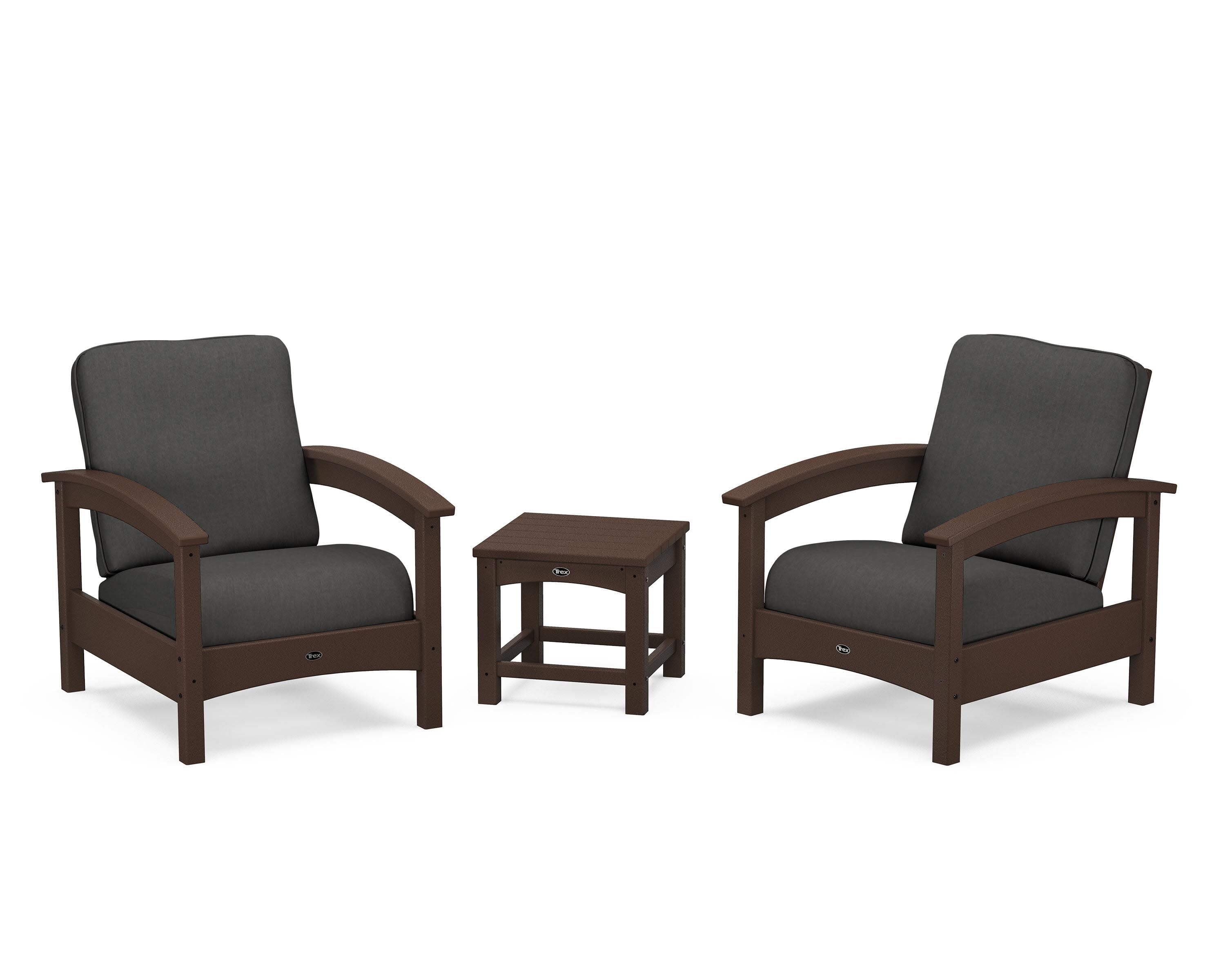Rockport Club 3-Piece Deep Seating Conversation Set in Vintage Lantern / Spectrum Carbon