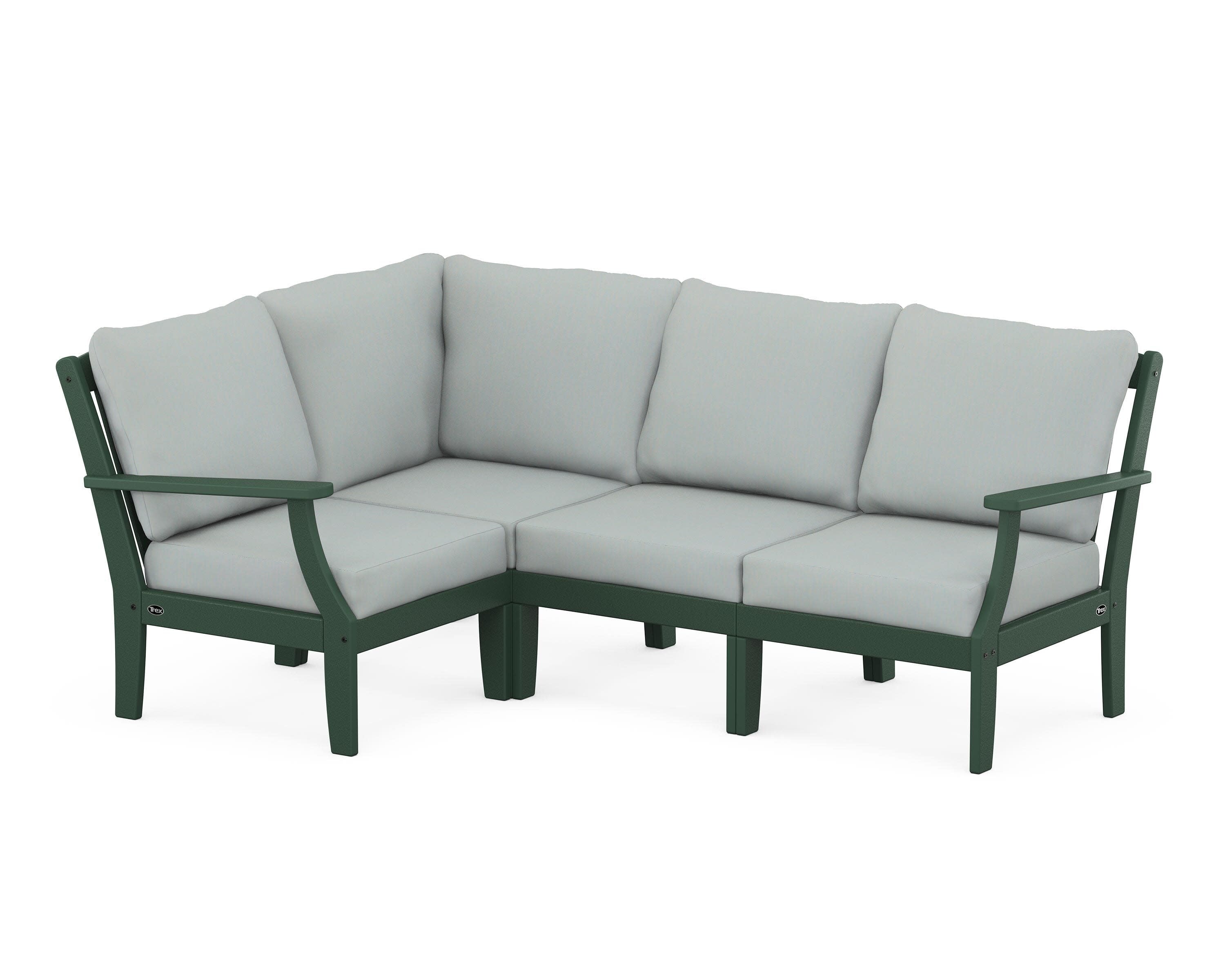 Yacht Club Modular 4-Piece Deep Seating Set in Rainforest Canopy / Spa