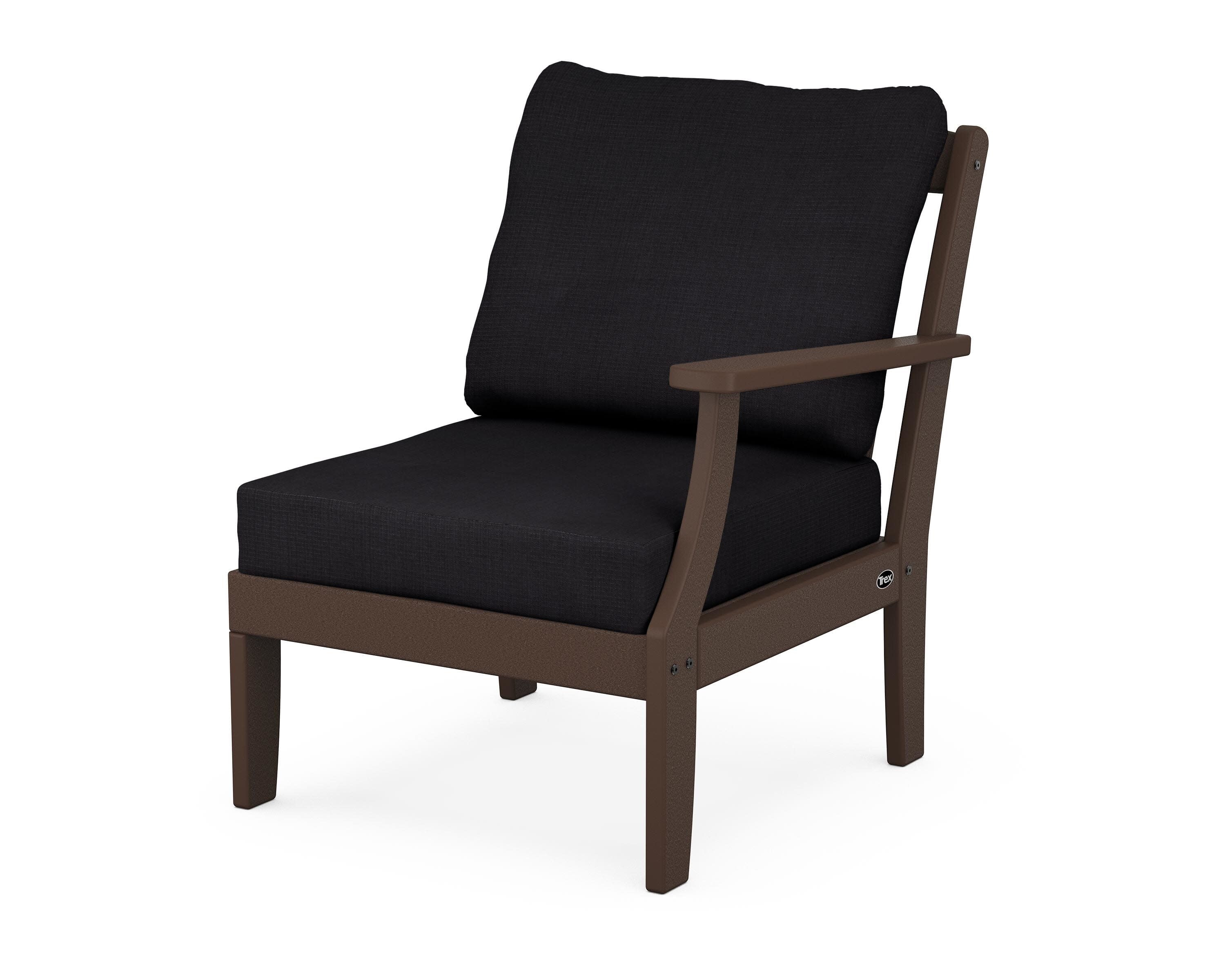 Yacht Club Modular Right Arm Chair in Vintage Lantern / Midnight Linen