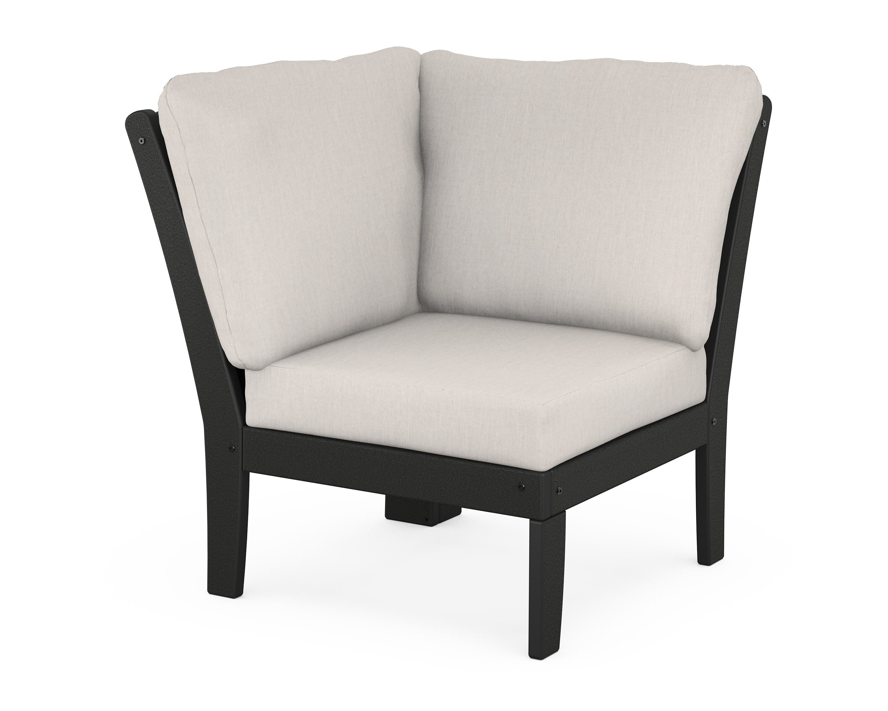 Yacht Club Modular Corner Chair in Charcoal Black / Cast Ash