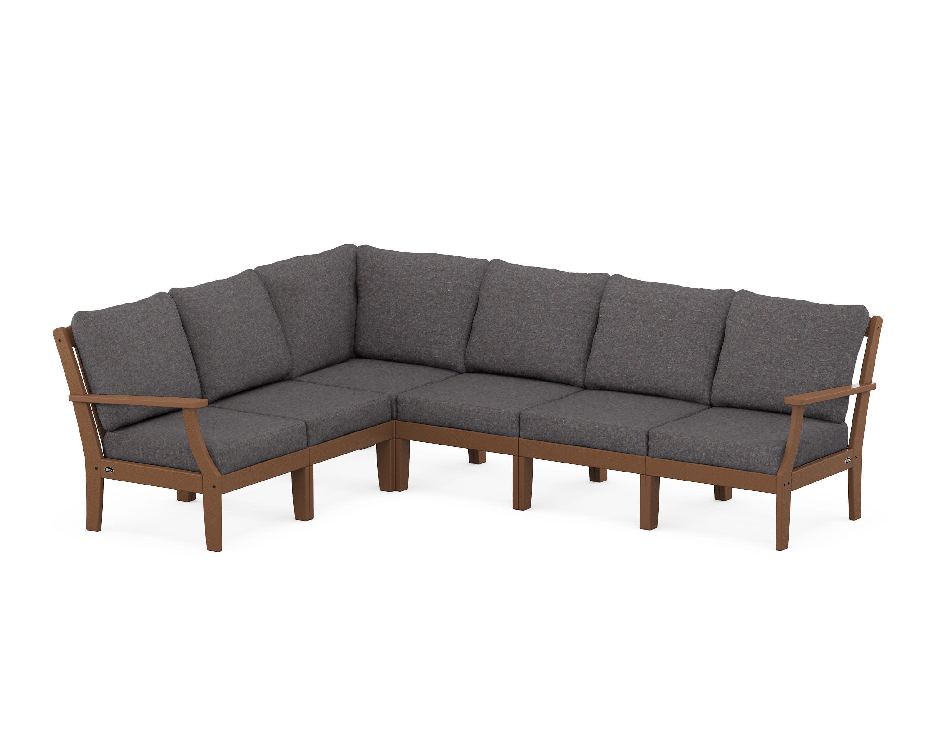 Yacht Club Modular 6-Piece Deep Seating Set in Tree House / Ash Charcoal