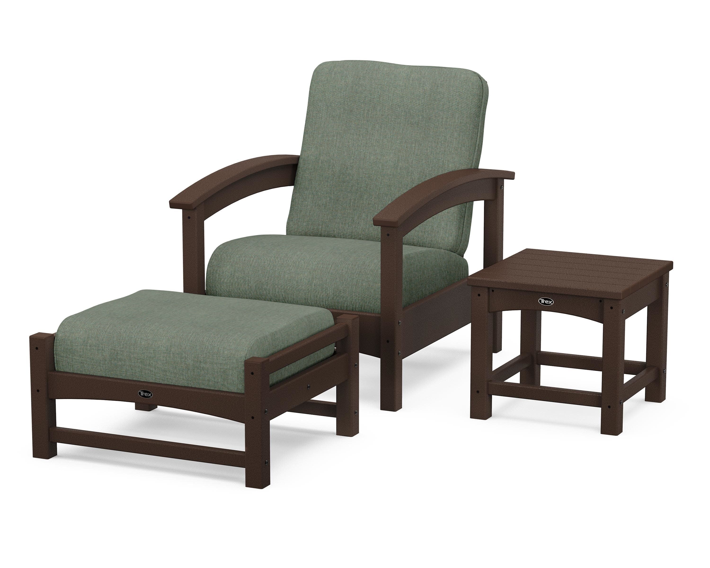 Rockport 3-Piece Deep Seating Set in Vintage Lantern / Cast Sage