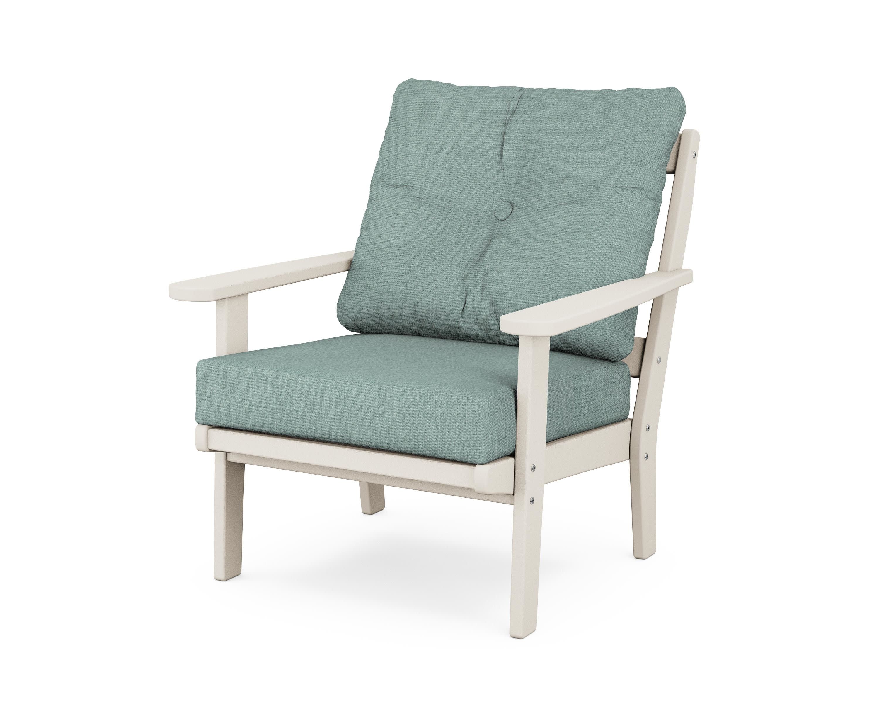 Cape Cod Deep Seating Chair in Sand Castle / Glacier Spa