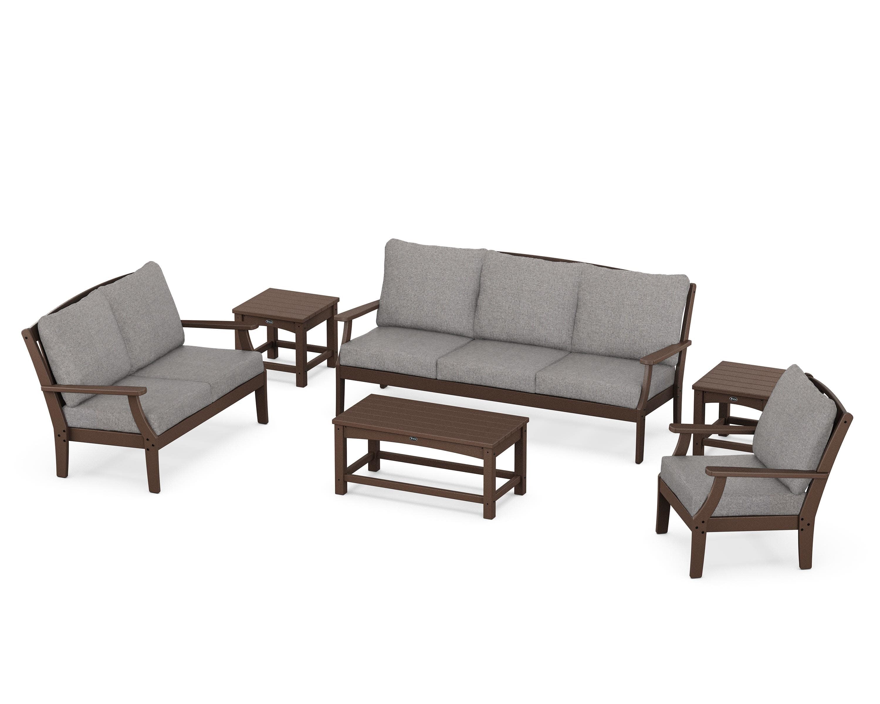 Yacht Club 6-Piece Deep Seating Set in Vintage Lantern / Grey Mist