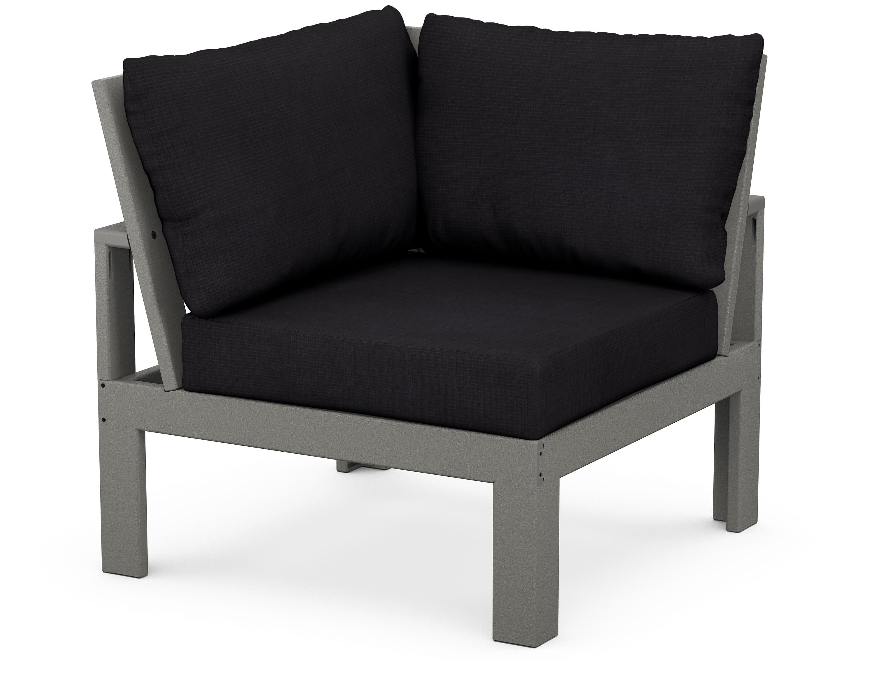 Modular Corner Chair in Slate Grey / Midnight Linen