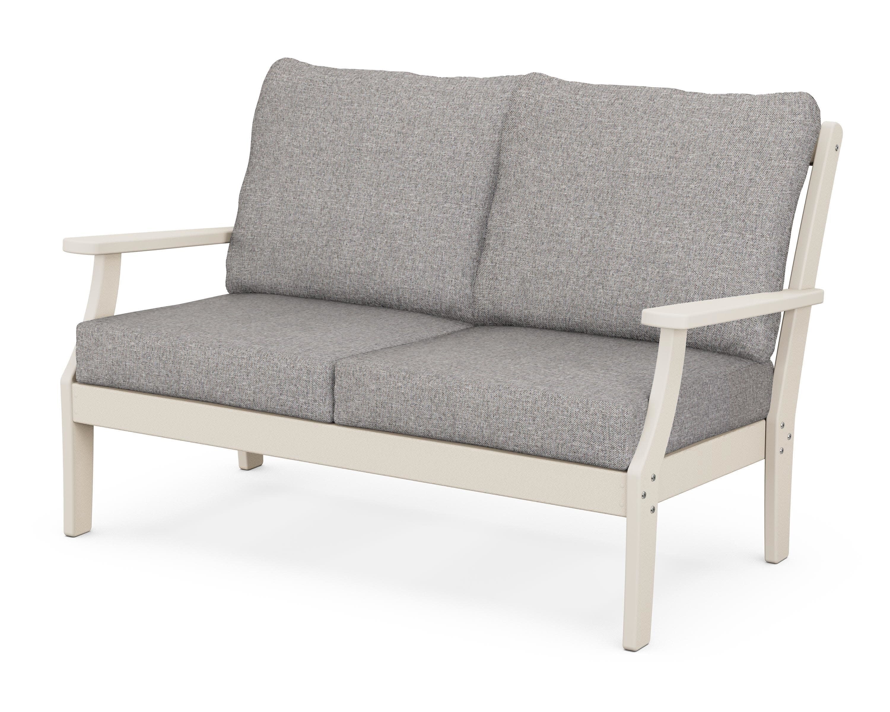 Yacht Club Deep Seating Loveseat in Sand Castle / Grey Mist
