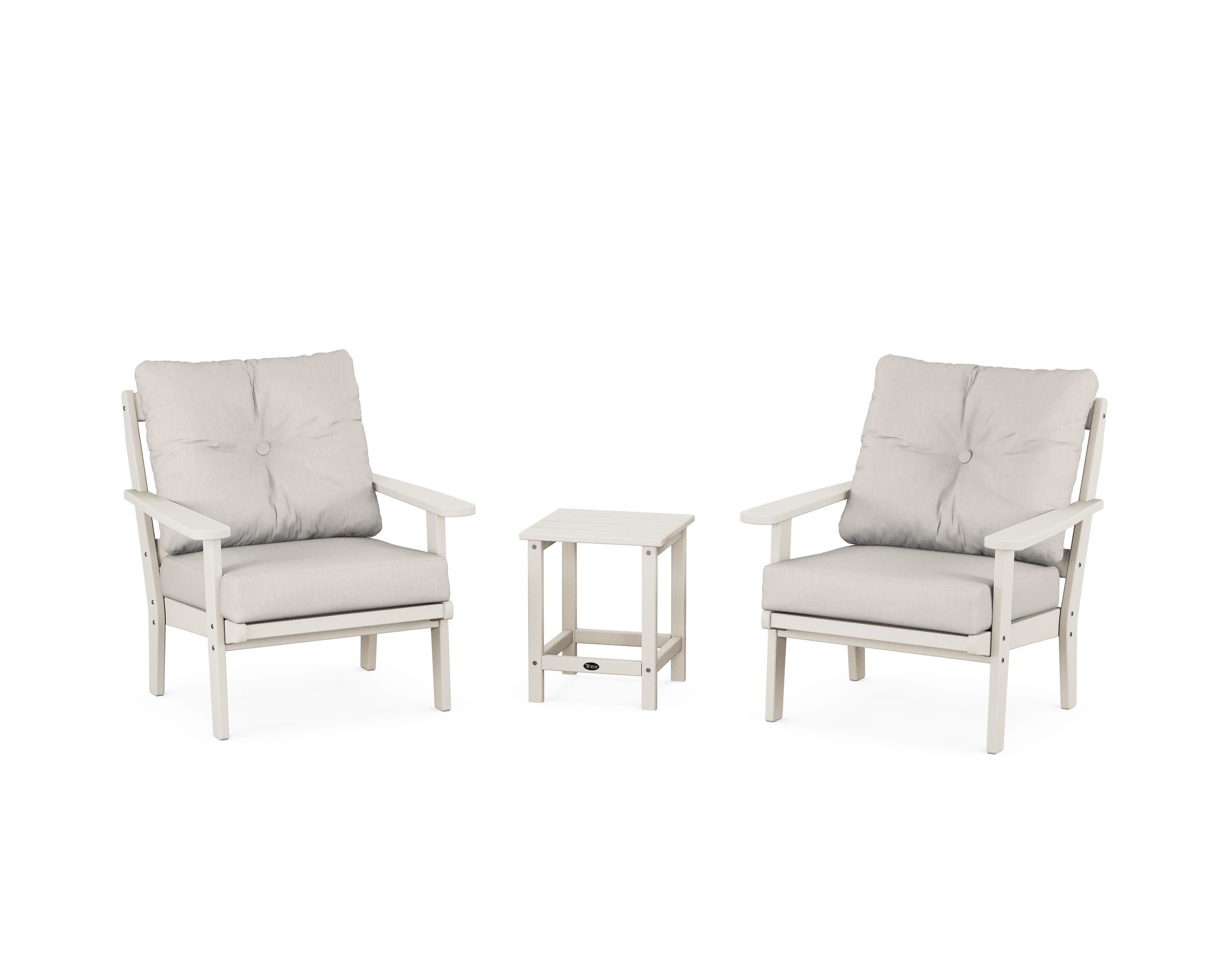 Cape Cod 3-Piece Deep Seating Set in Sand Castle / Cast Ash