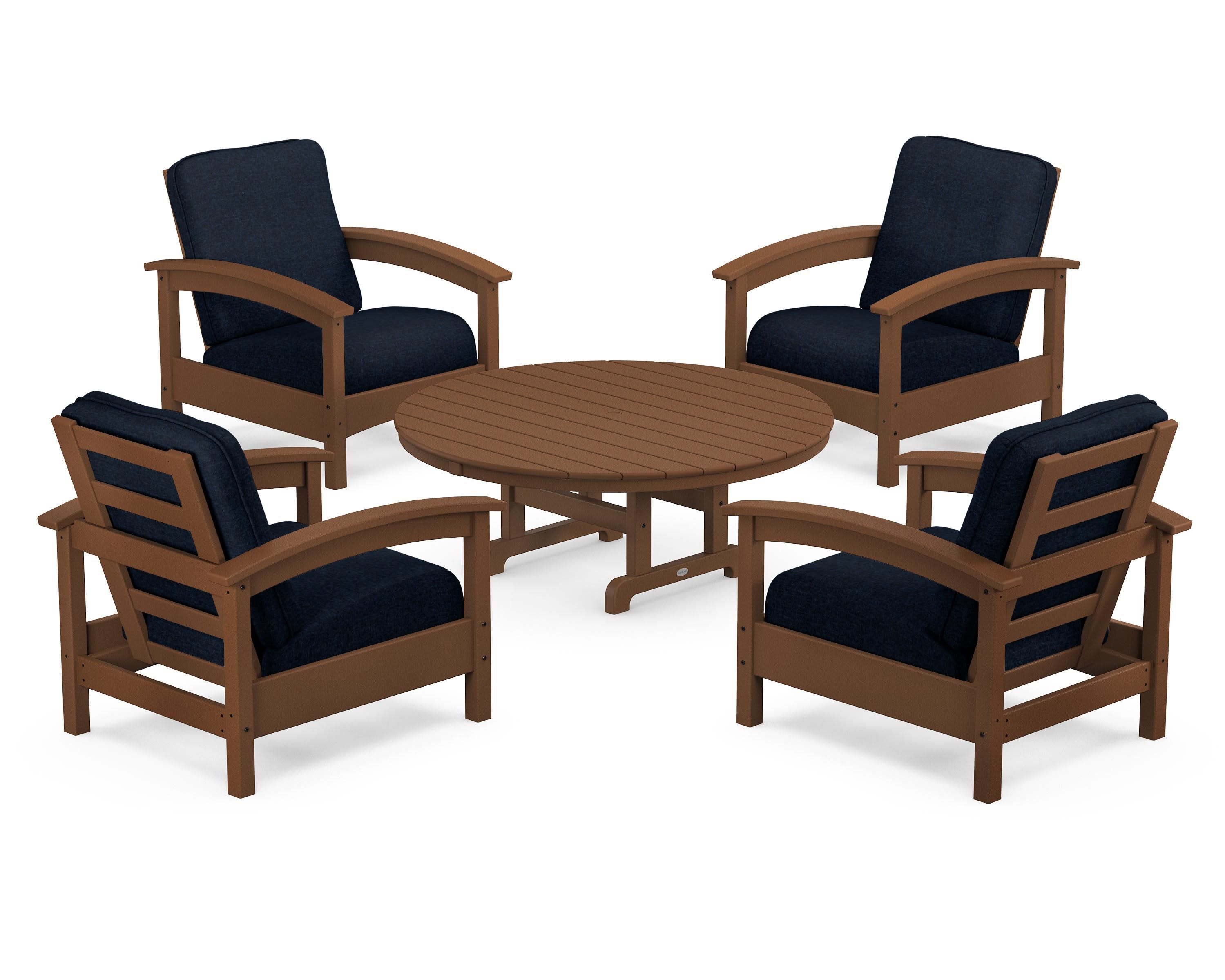 Rockport 5-Piece Deep Seating Set in Tree House / Marine Indigo
