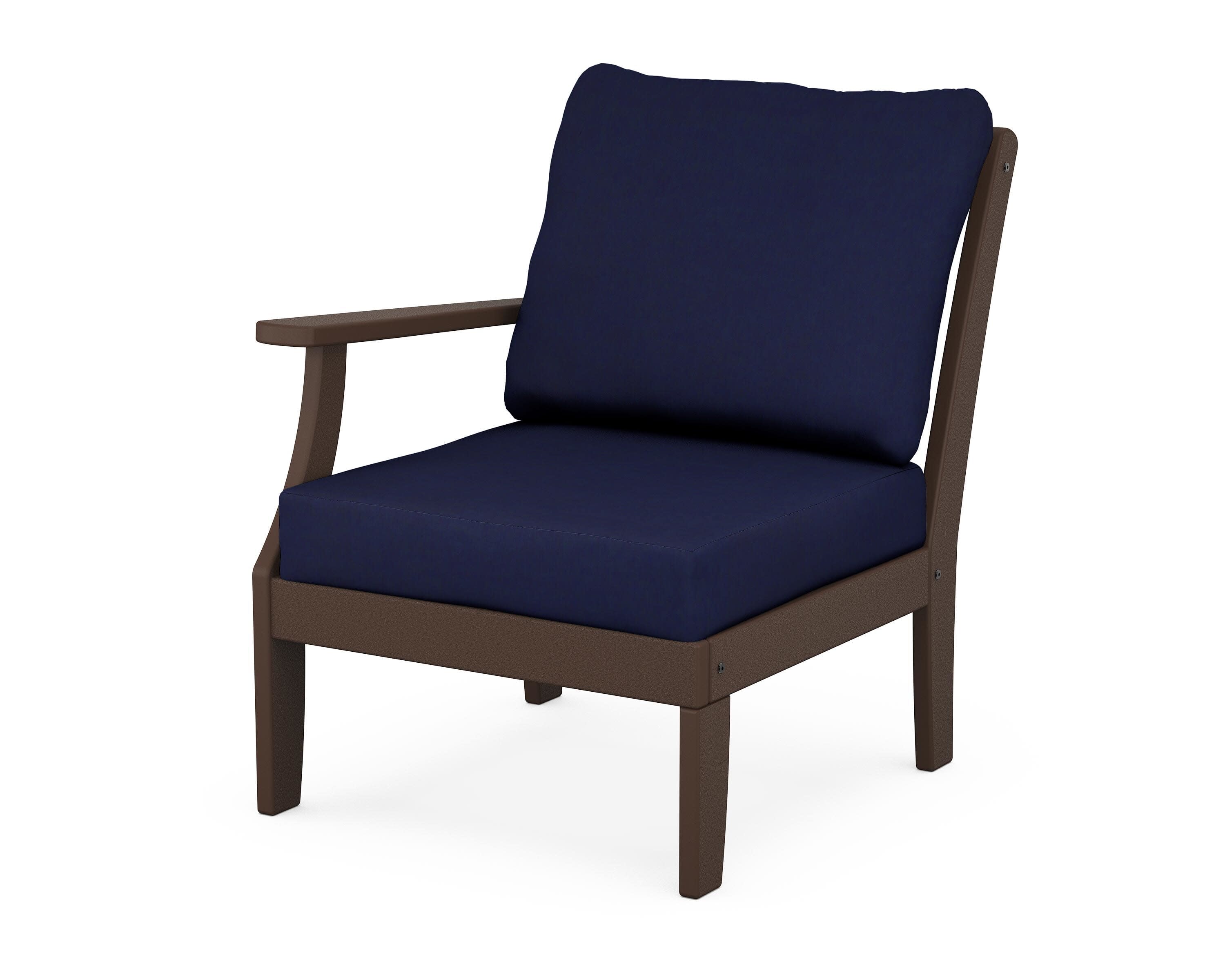 Yacht Club Modular Left Arm Chair in Vintage Lantern / Navy