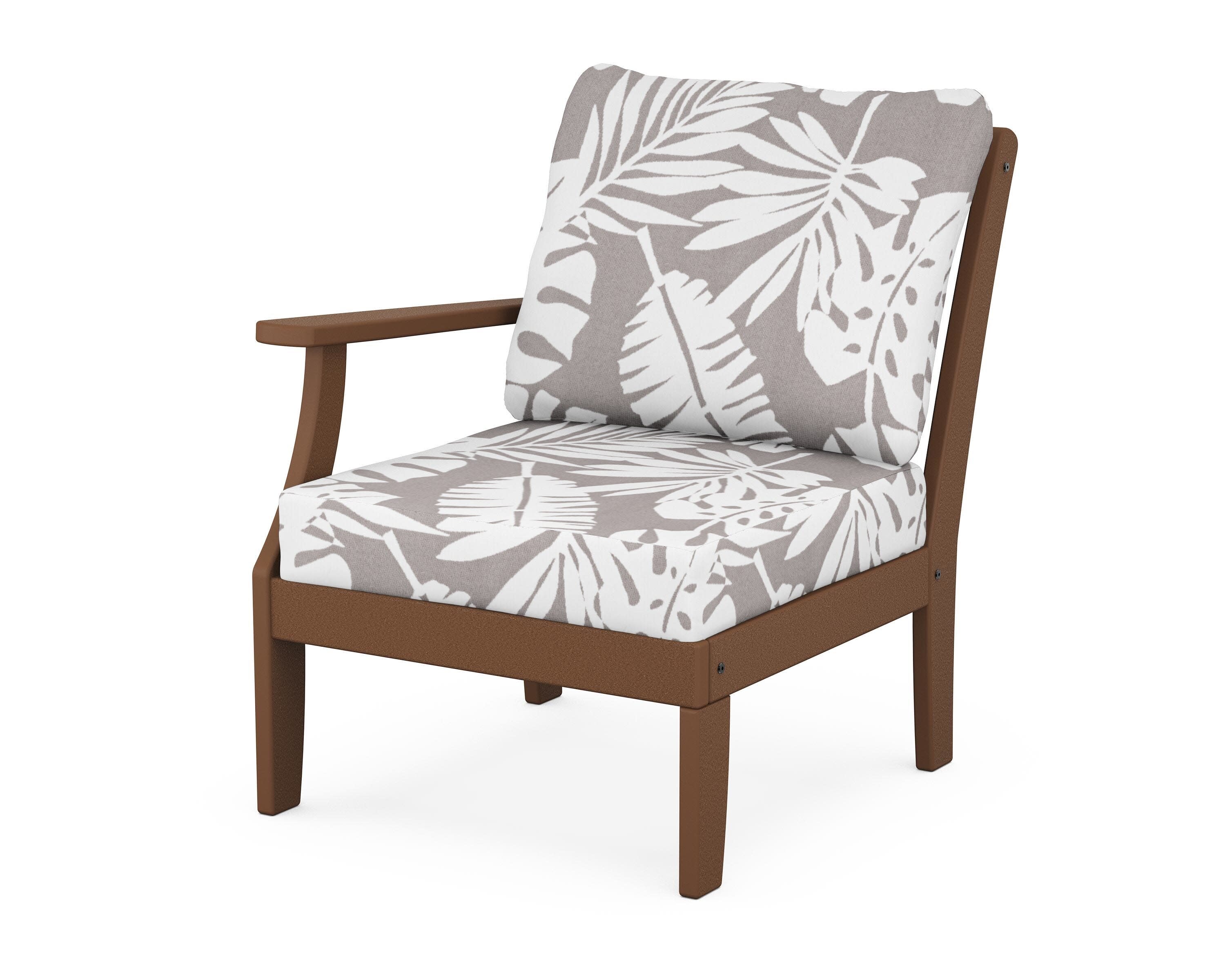 Yacht Club Modular Left Arm Chair in Tree House / Leaf Grey Mist