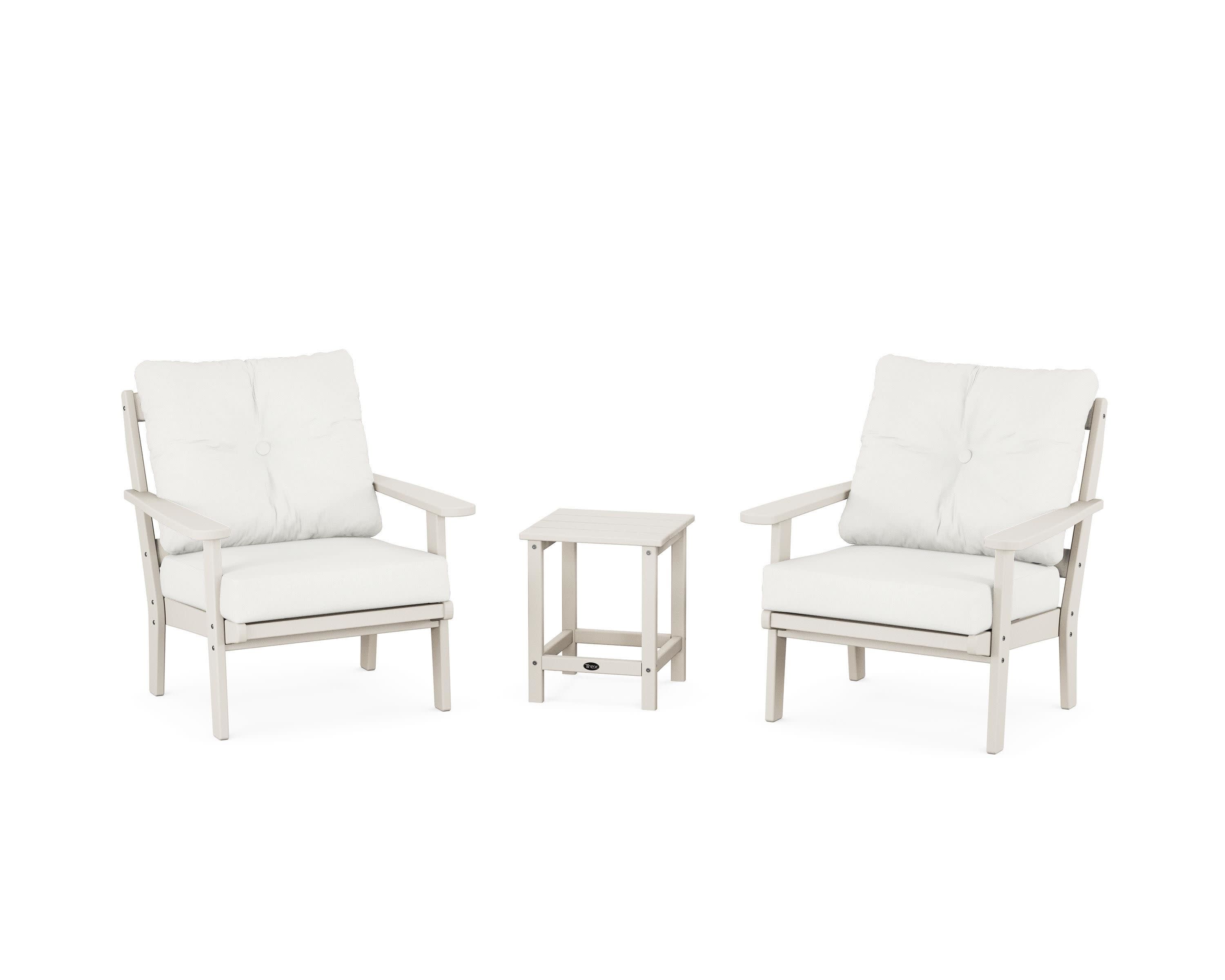 Cape Cod 3-Piece Deep Seating Set in Sand Castle / Natural Linen