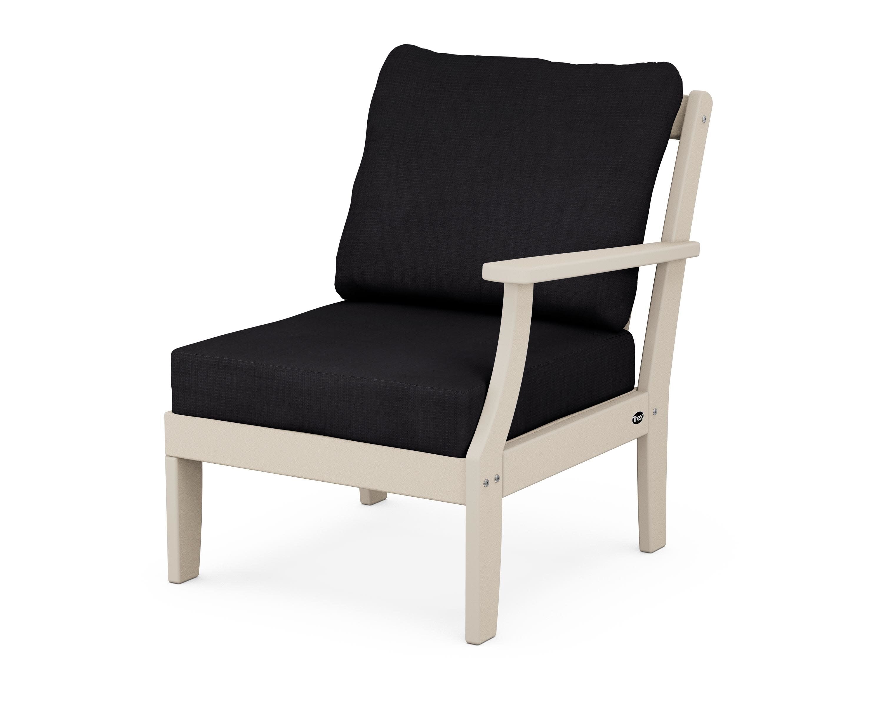 Yacht Club Modular Right Arm Chair in Sand Castle / Midnight Linen