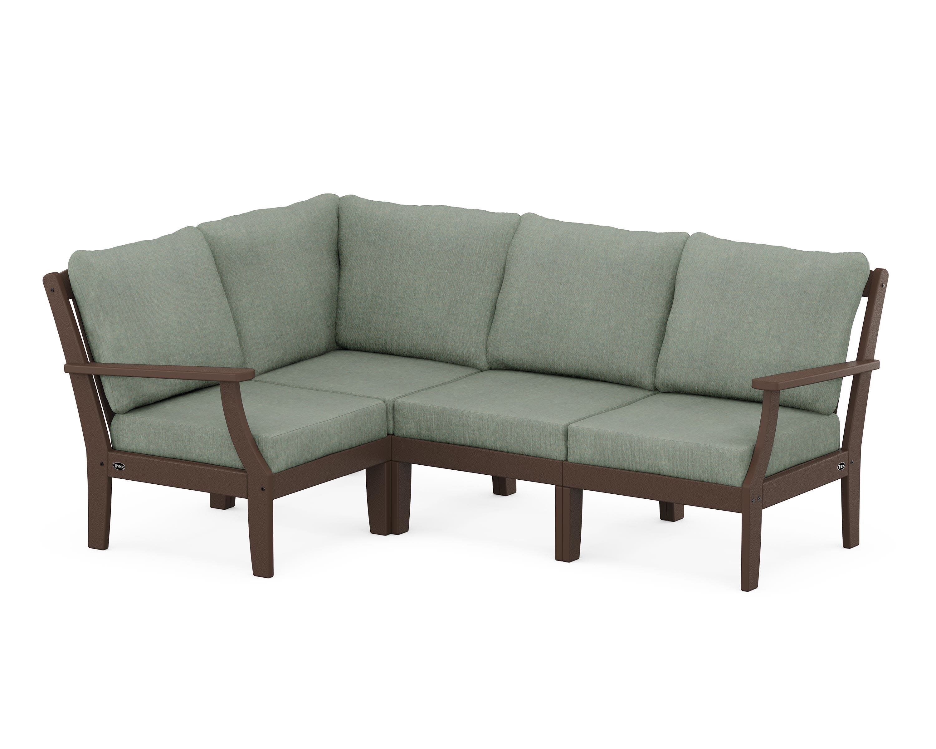 Yacht Club Modular 4-Piece Deep Seating Set in Vintage Lantern / Cast Sage