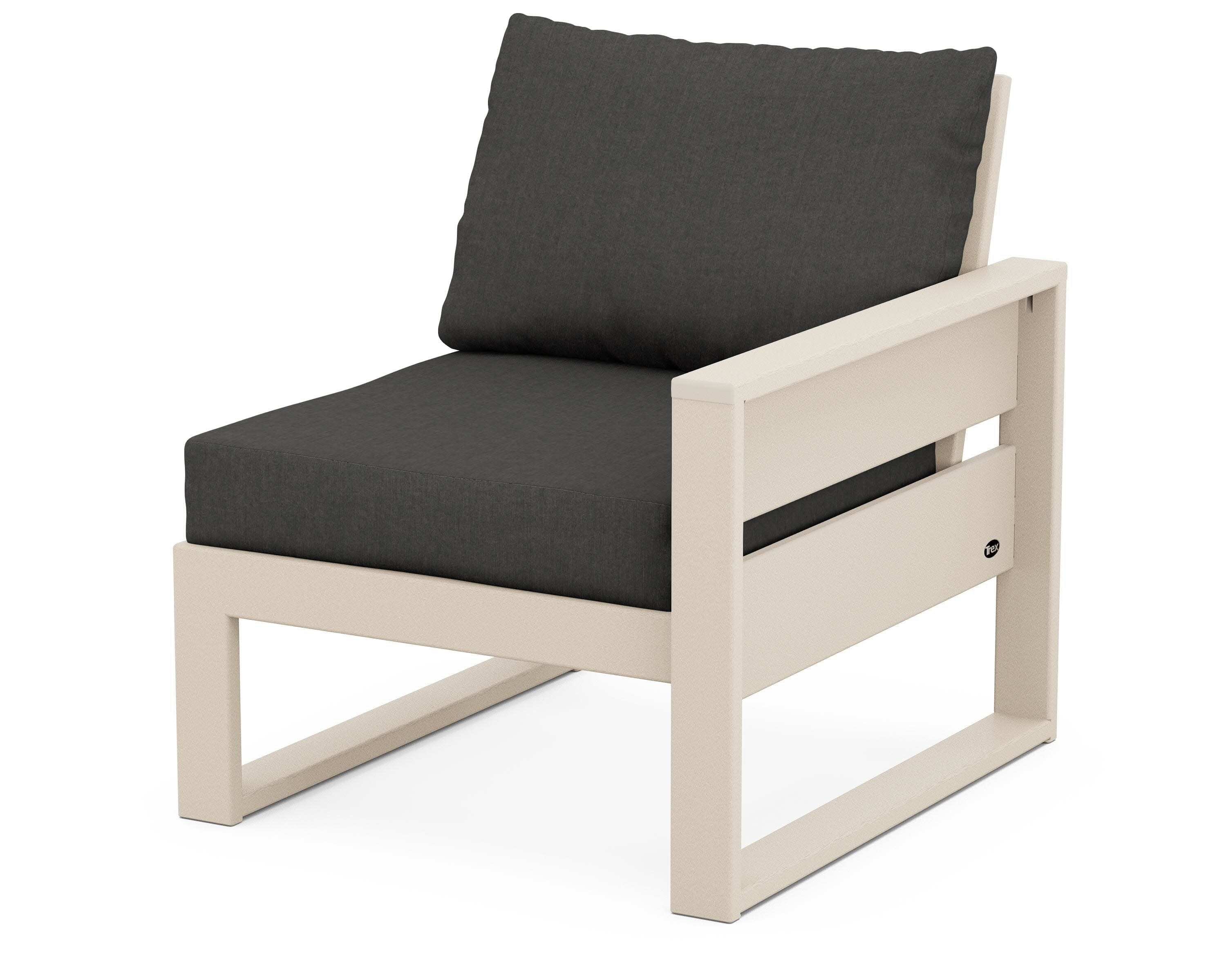 Eastport Modular Right Arm Chair in Sand Castle / Spectrum Carbon