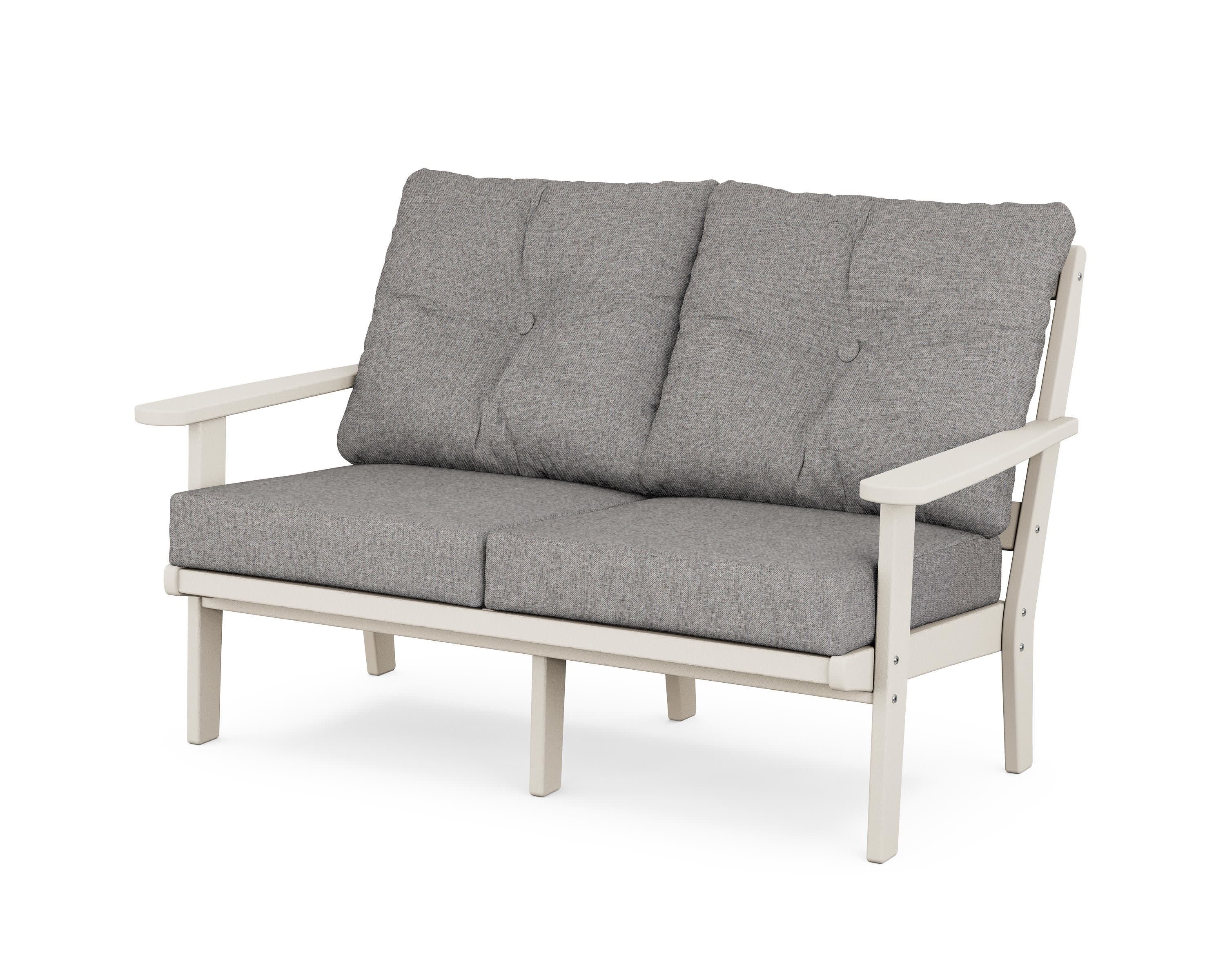 Cape Cod Deep Seating Loveseat in Sand Castle / Grey Mist