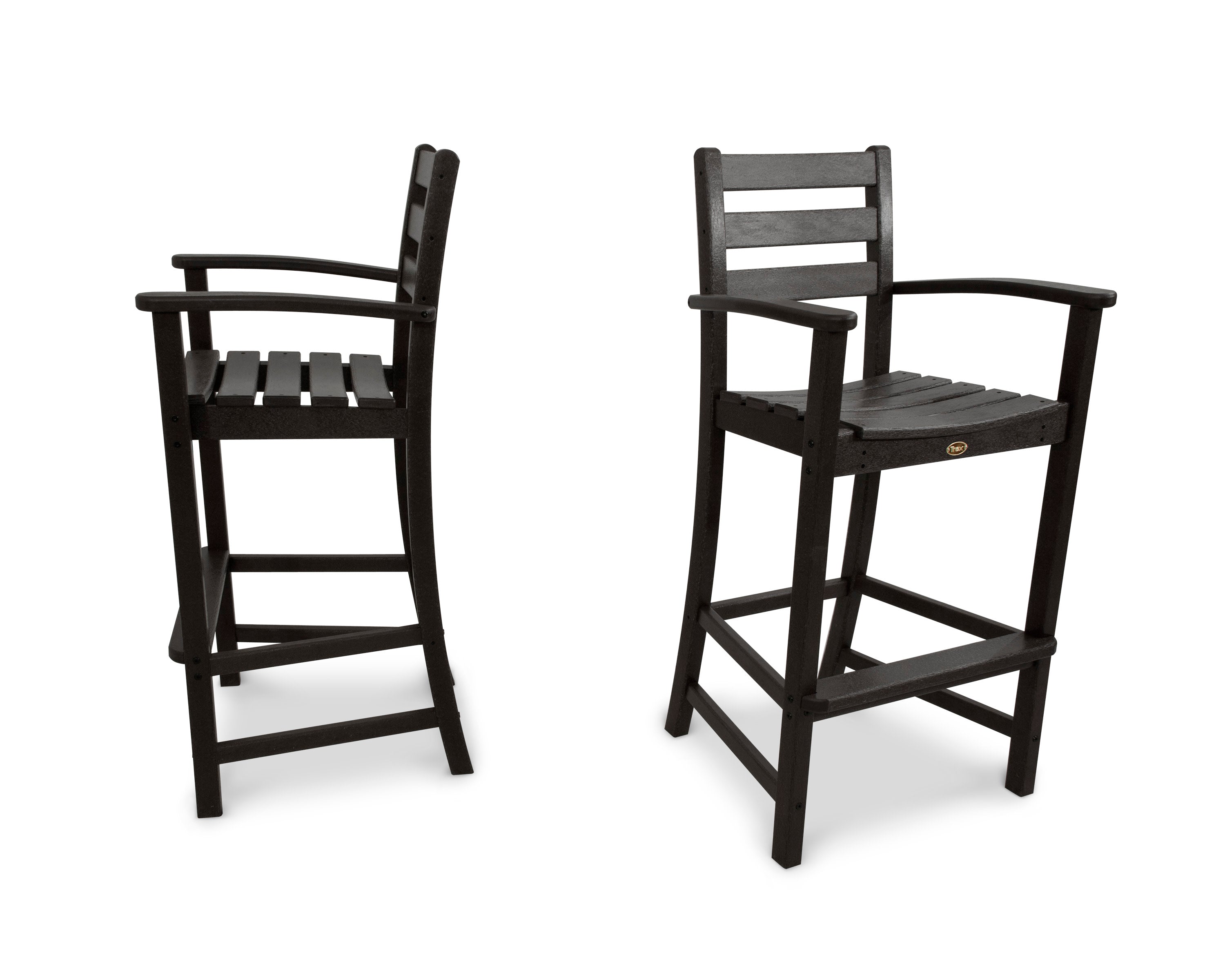 Monterey Bay 2-Piece Bar Chair Set in Charcoal Black