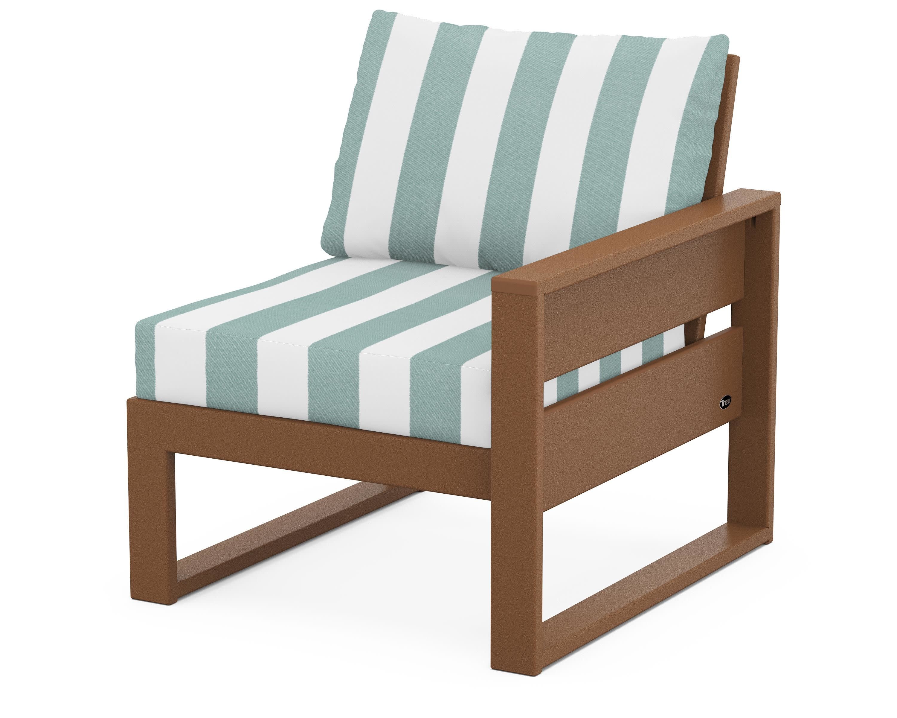 Eastport Modular Right Arm Chair in Tree House / Cabana Stripe Glacier Spa